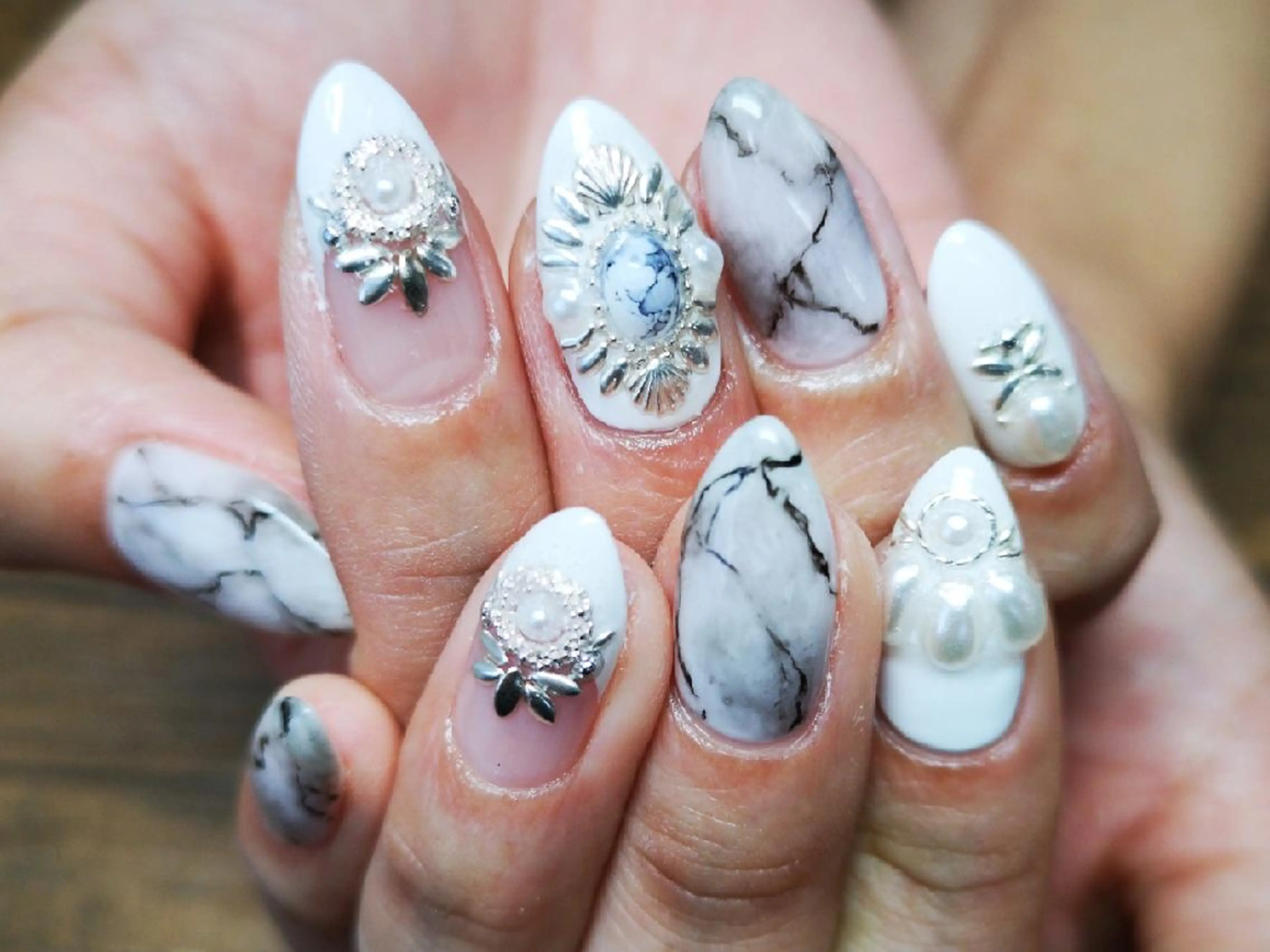 ネイル 大理石ネイル(マーブル) ハンドネイル 石渡 美弥のネイルデザイン