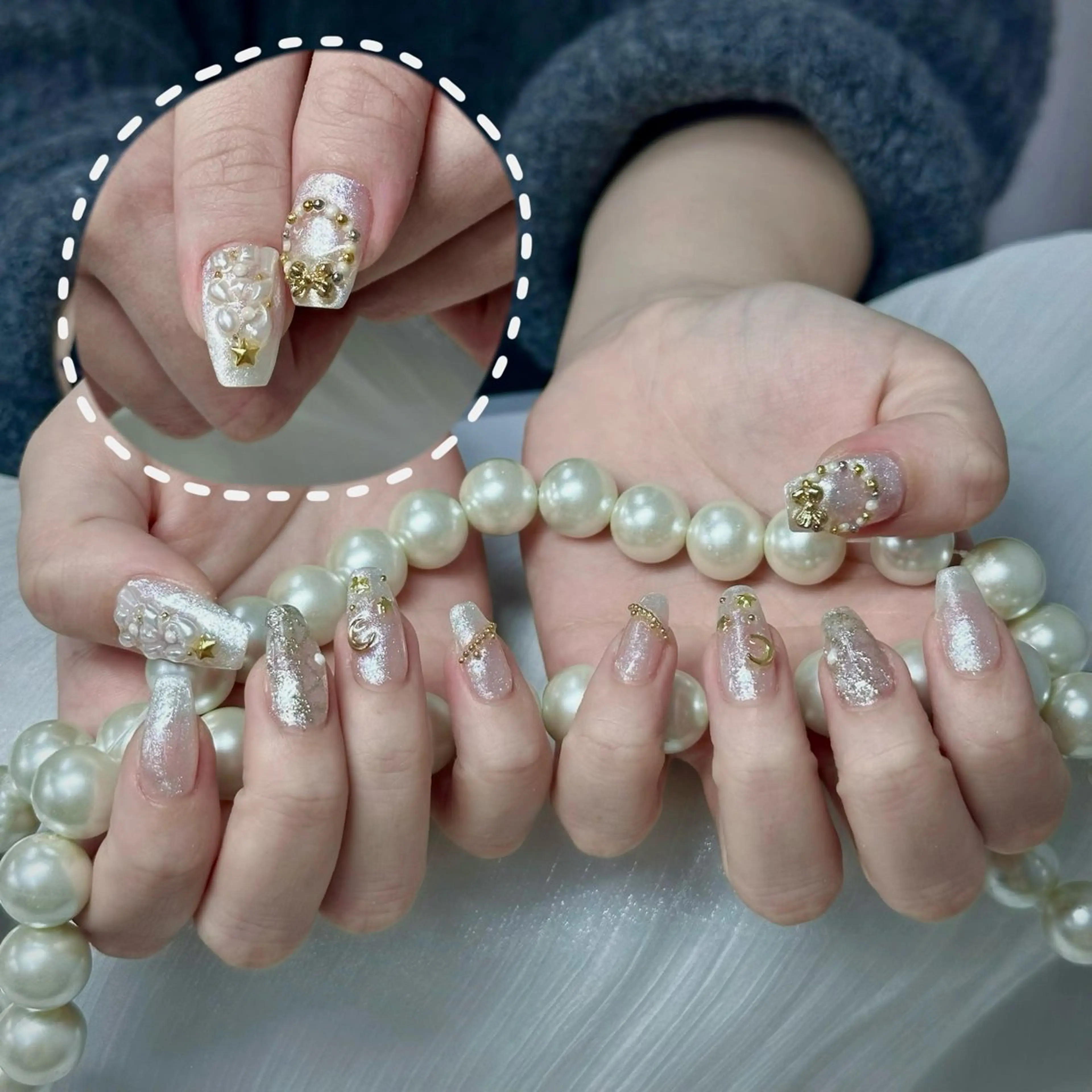 ネイル 持ち込み 冬ネイル クリスマス ハンドネイル lucky nail所属・KA Iのネイルデザイン