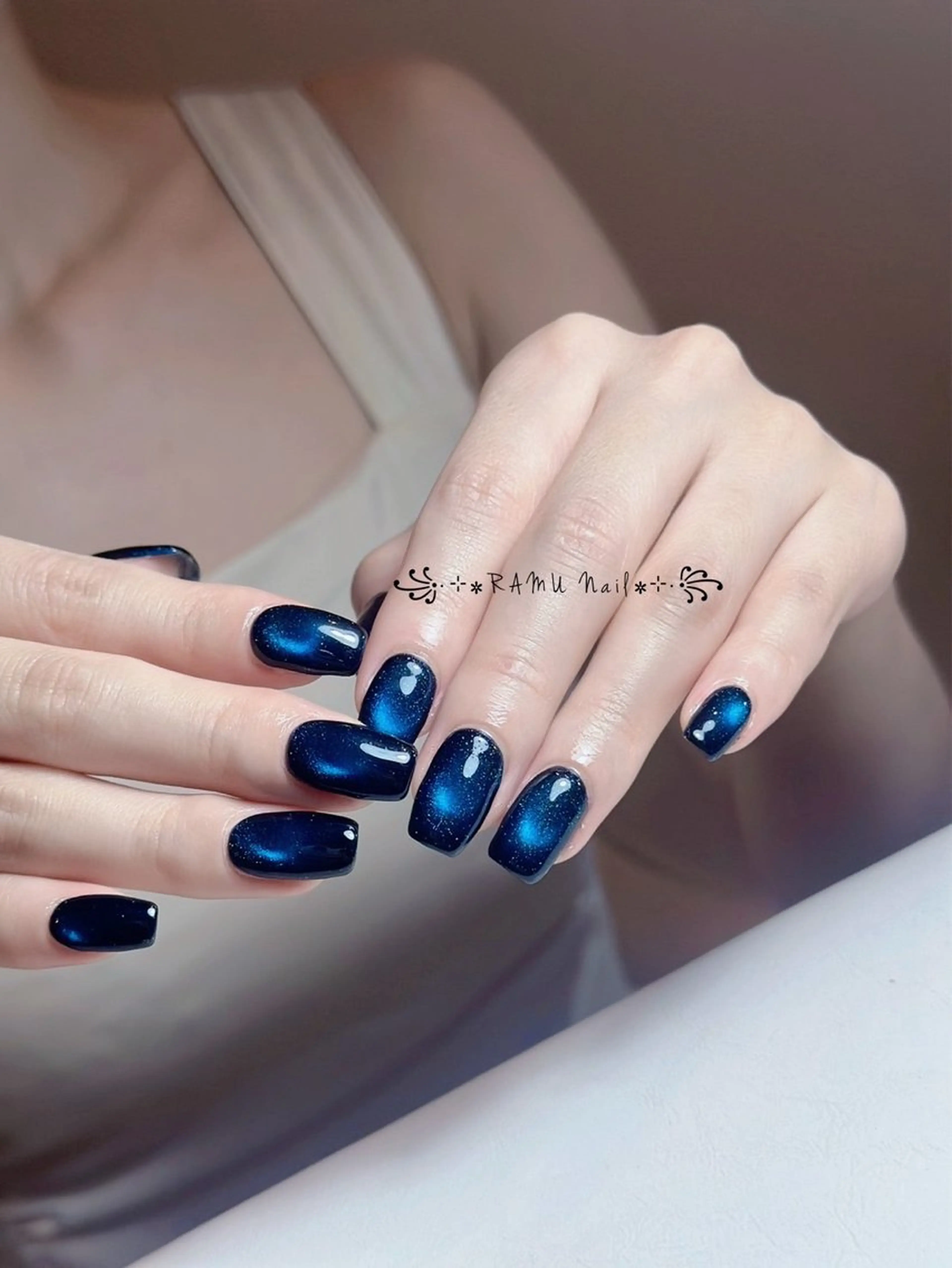 ネイル チークネイル フレンチネイル グラデーション キラキラネイル 韓国ネイル ハンドネイル RAMU_Nail 池袋店のネイルデザイン