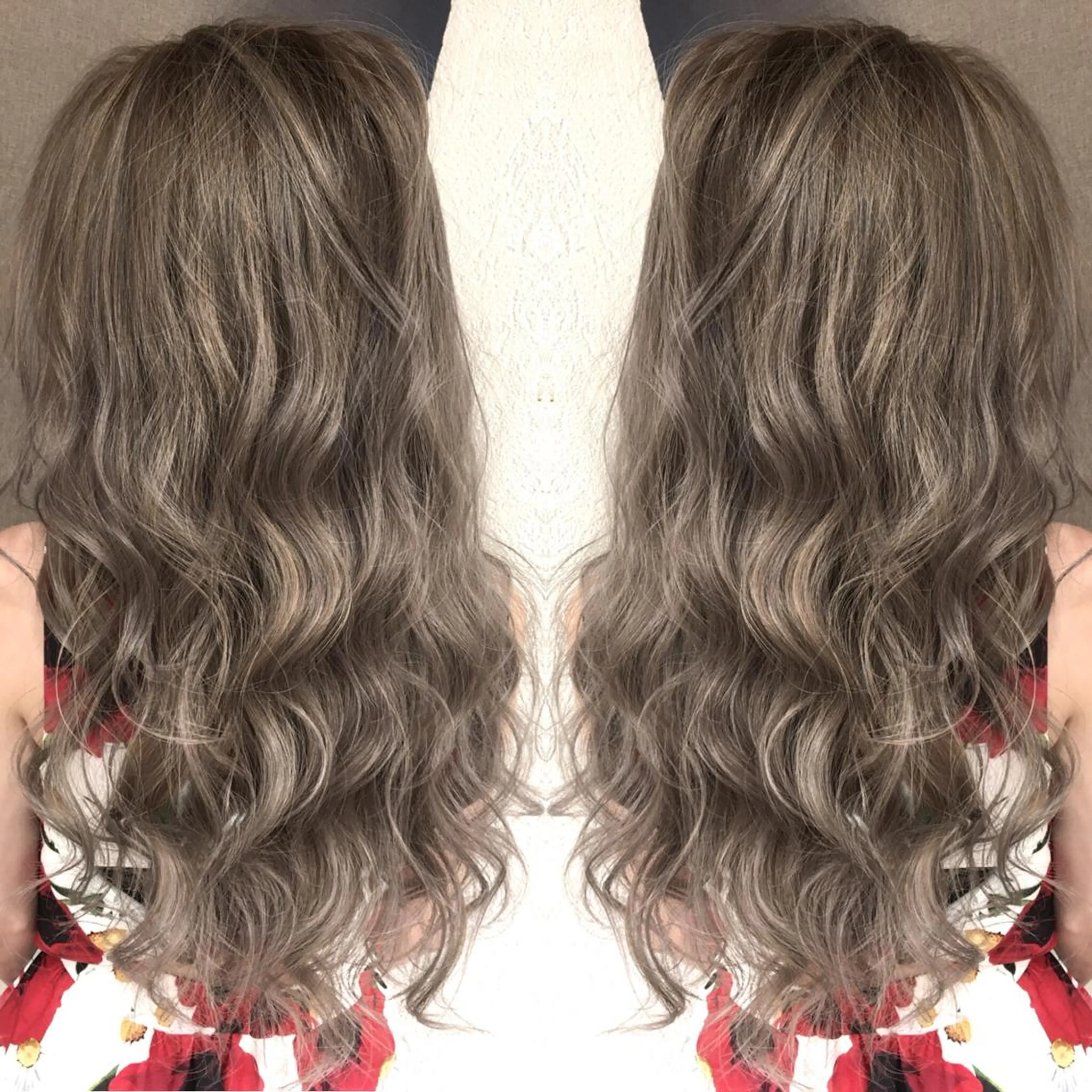 ロング カラー ベージュカラー ハイライトカラー 3Dハイライト ハイライト ヘアカラー トリートメント 井上 一平のヘアスタイル