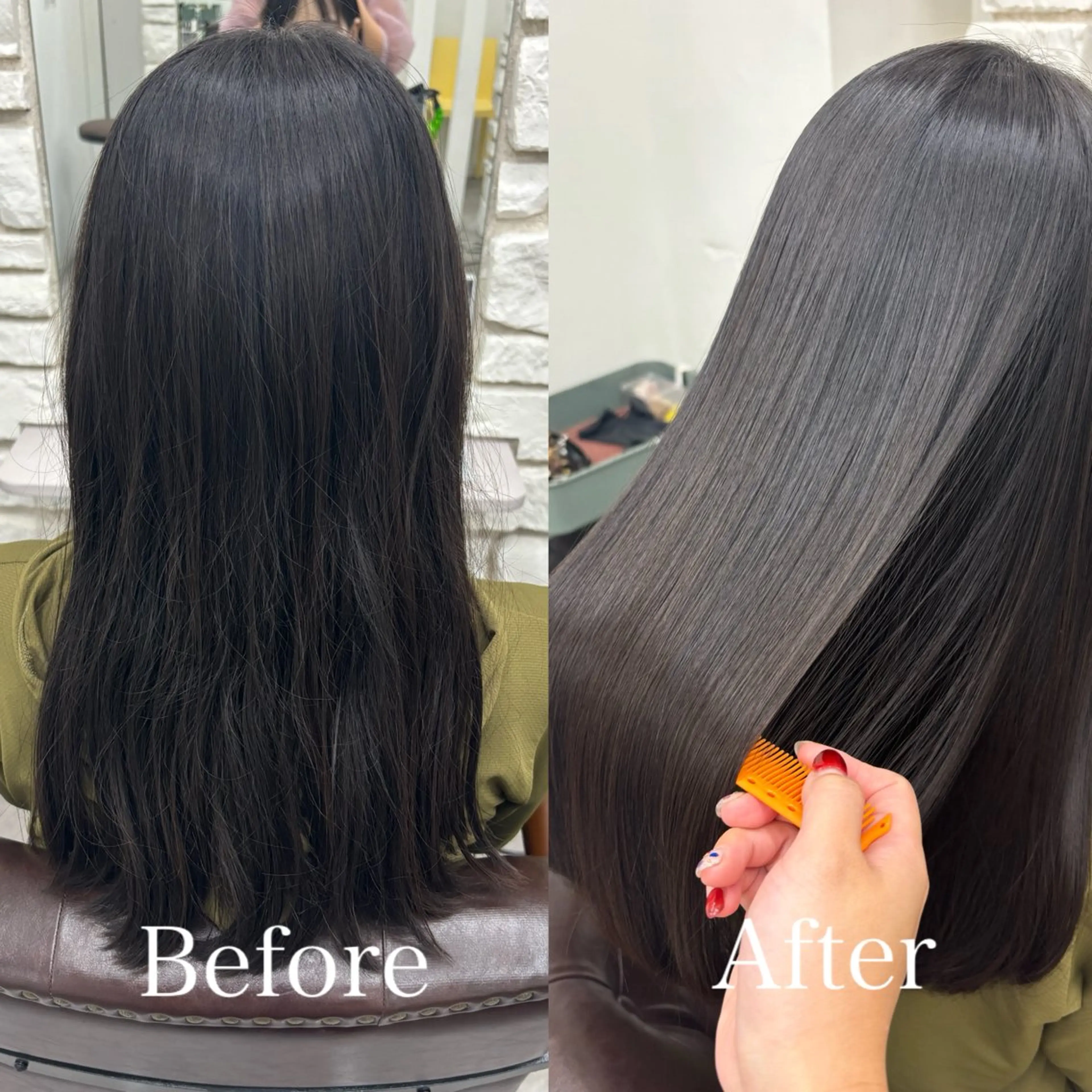 ロング カット 縮毛矯正 トリートメント I see所属・I see/天王寺/ 髪質改善/本田 唯のヘアスタイル