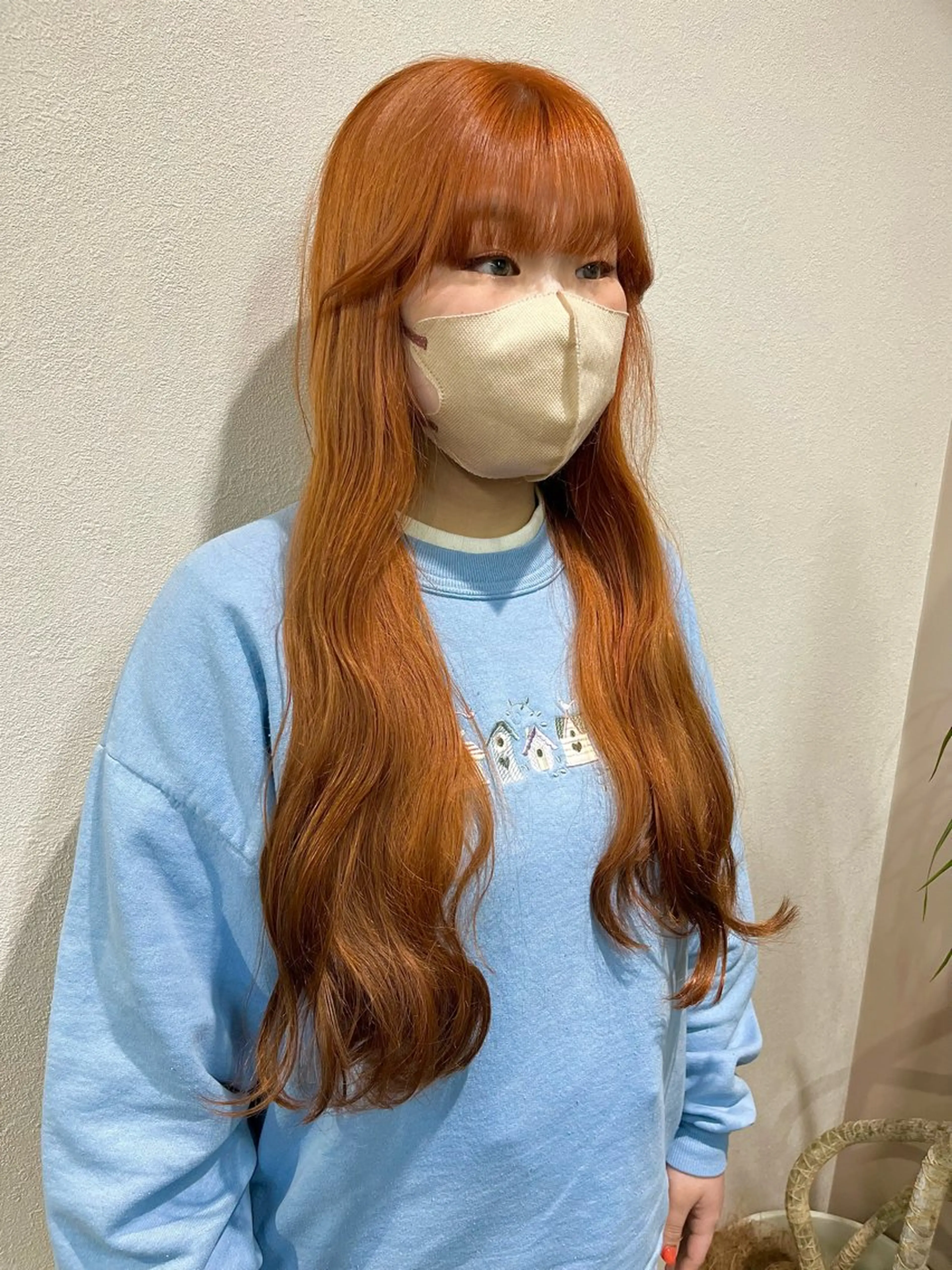 ロング カラー ブリーチ オレンジ Maison Land所属・KANA MIYOSHIのヘアスタイル