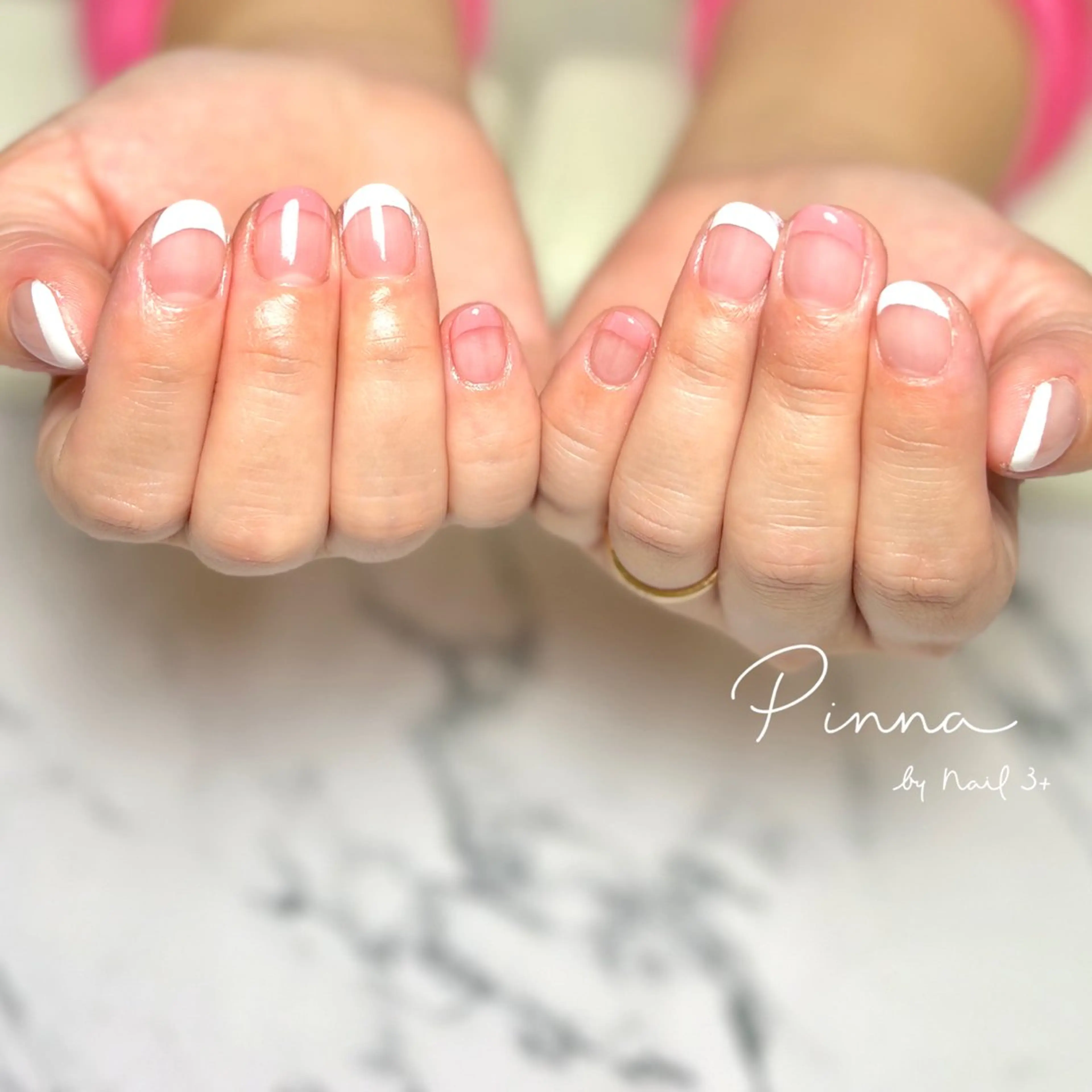 ネイル フレンチネイル ピンク Pinna by nail3+所属・Mayu 🌷🦋のネイルデザイン