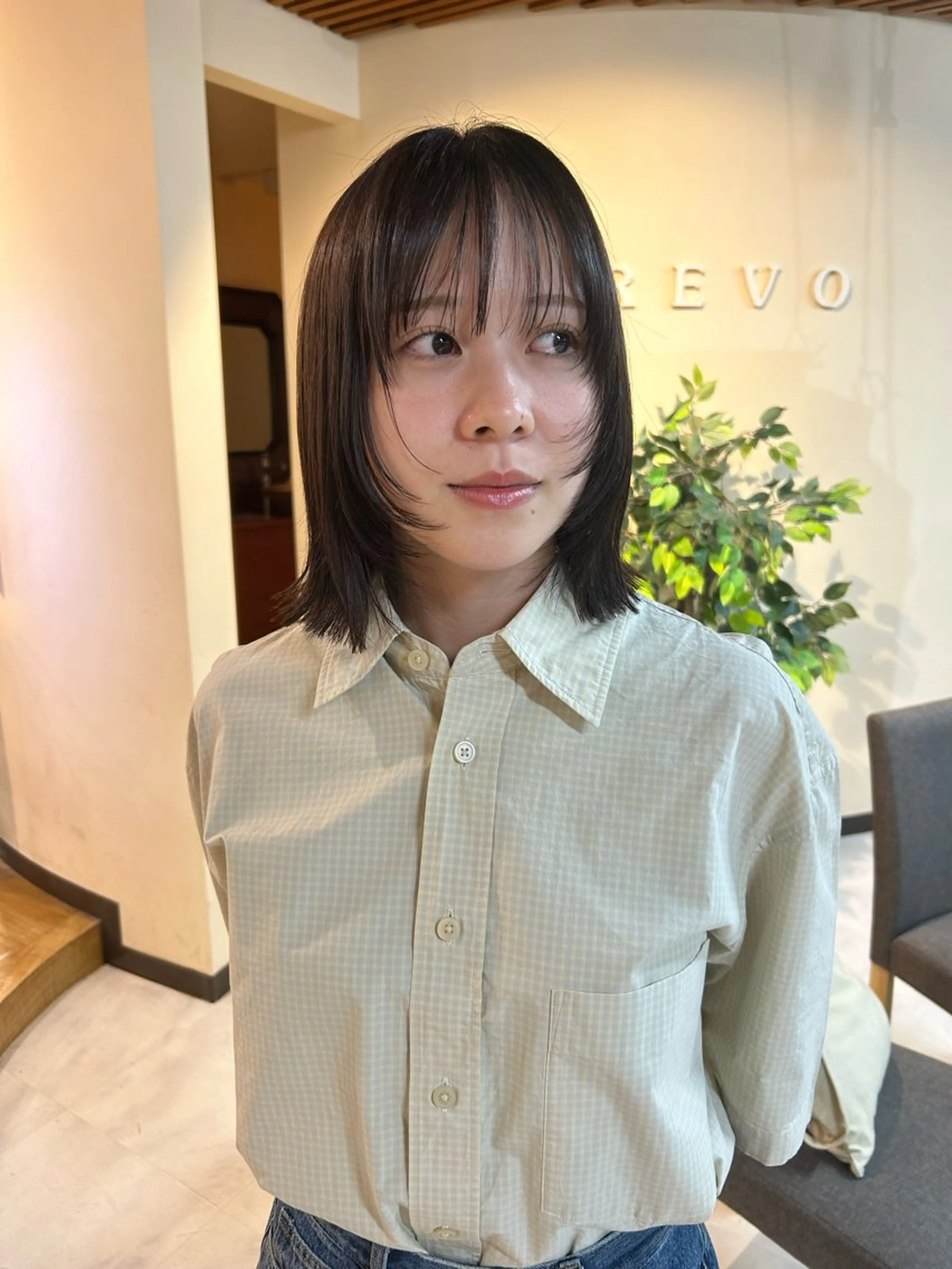 ミディアム レイヤーカット カット ヘアカラー トリートメント 透明感/レイヤー/ 武士るな🌿‬のヘアスタイル