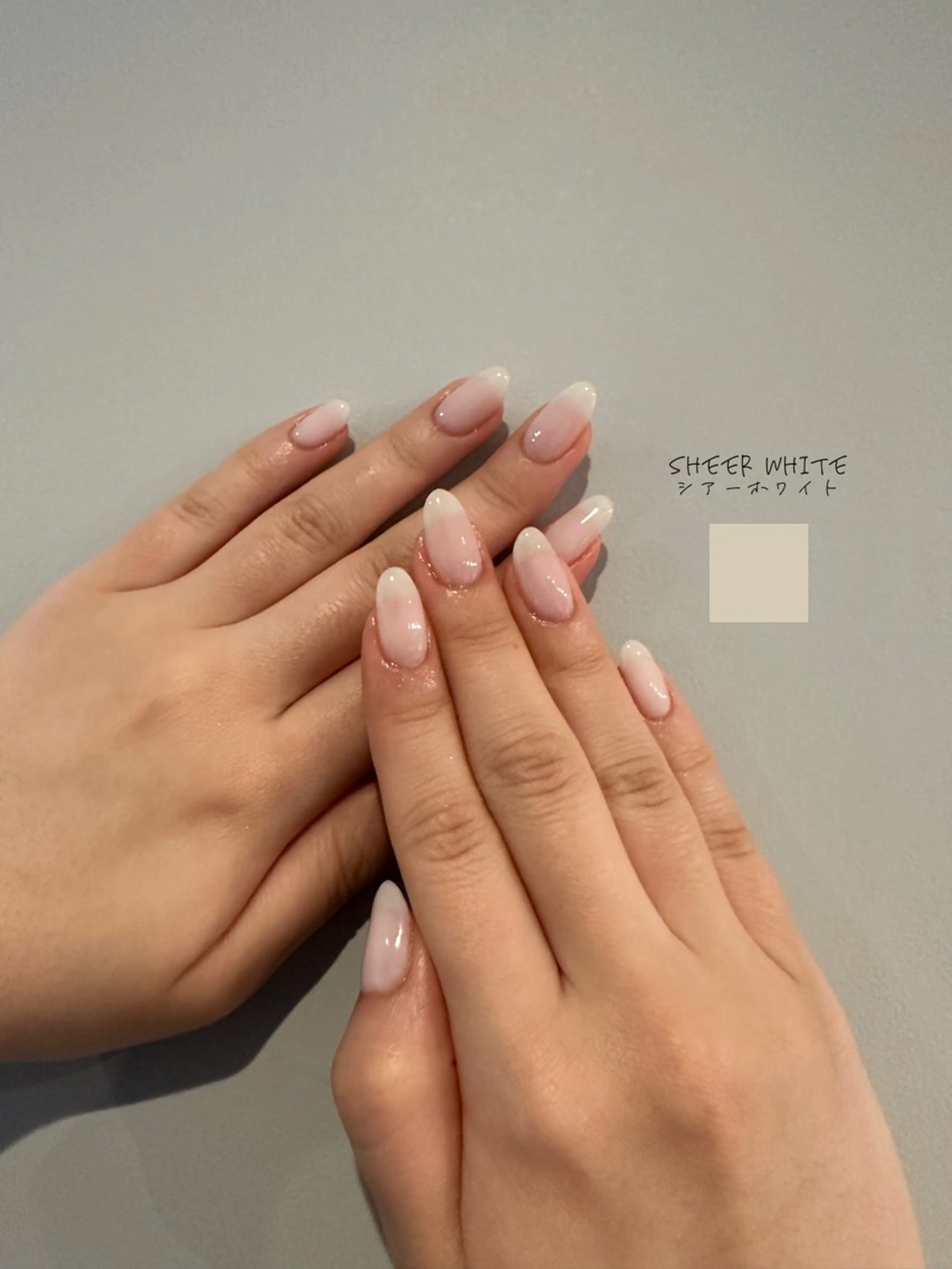 ネイル オフィスネイル ホワイト GENDA HONOKAのネイルデザイン