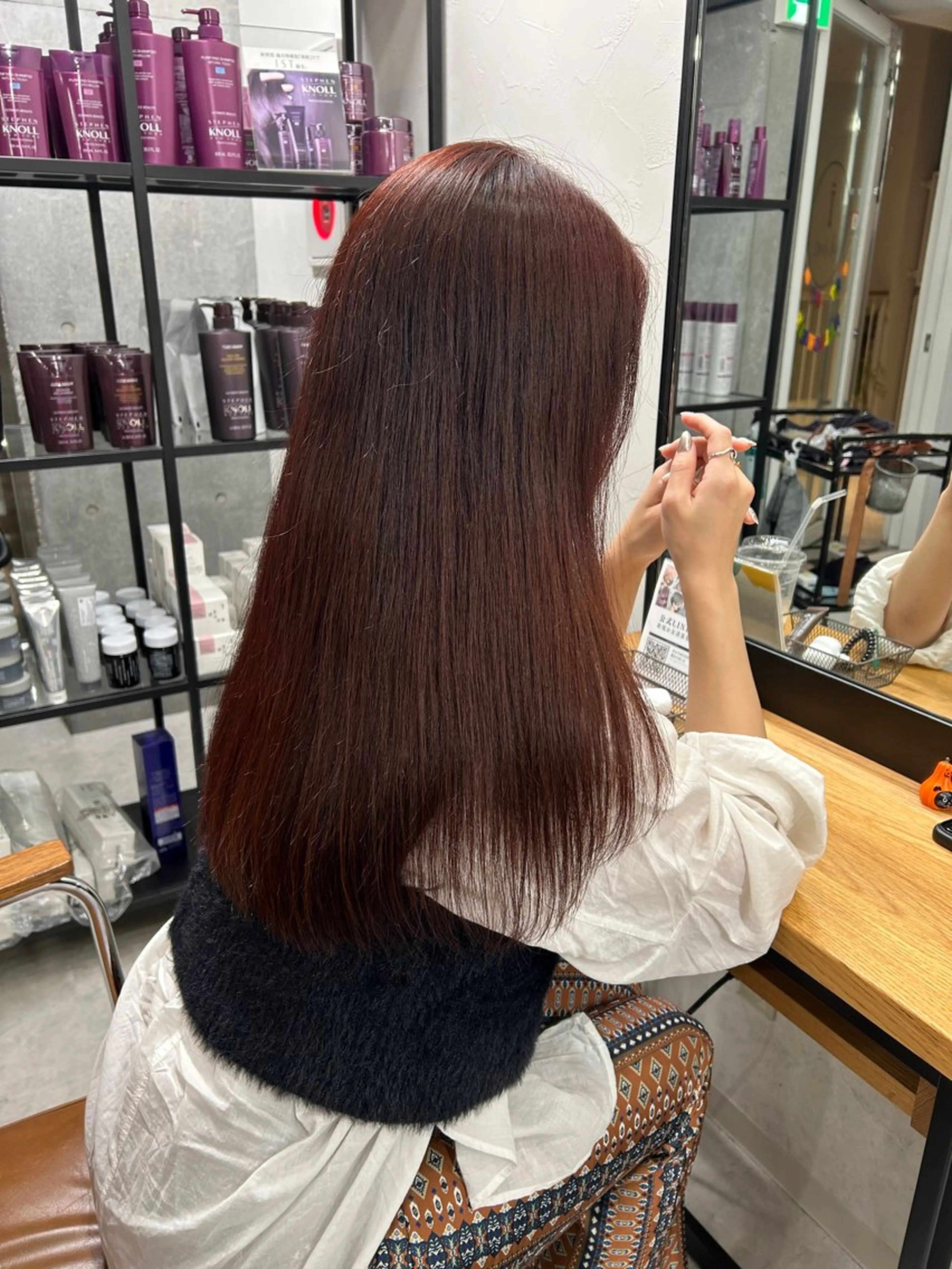 ロング カラー カット ヘアカラー トリートメント ヘッドスパ ヘアセット カズキ🌼曲がる縮毛 /くせ毛パーマのヘアスタイル