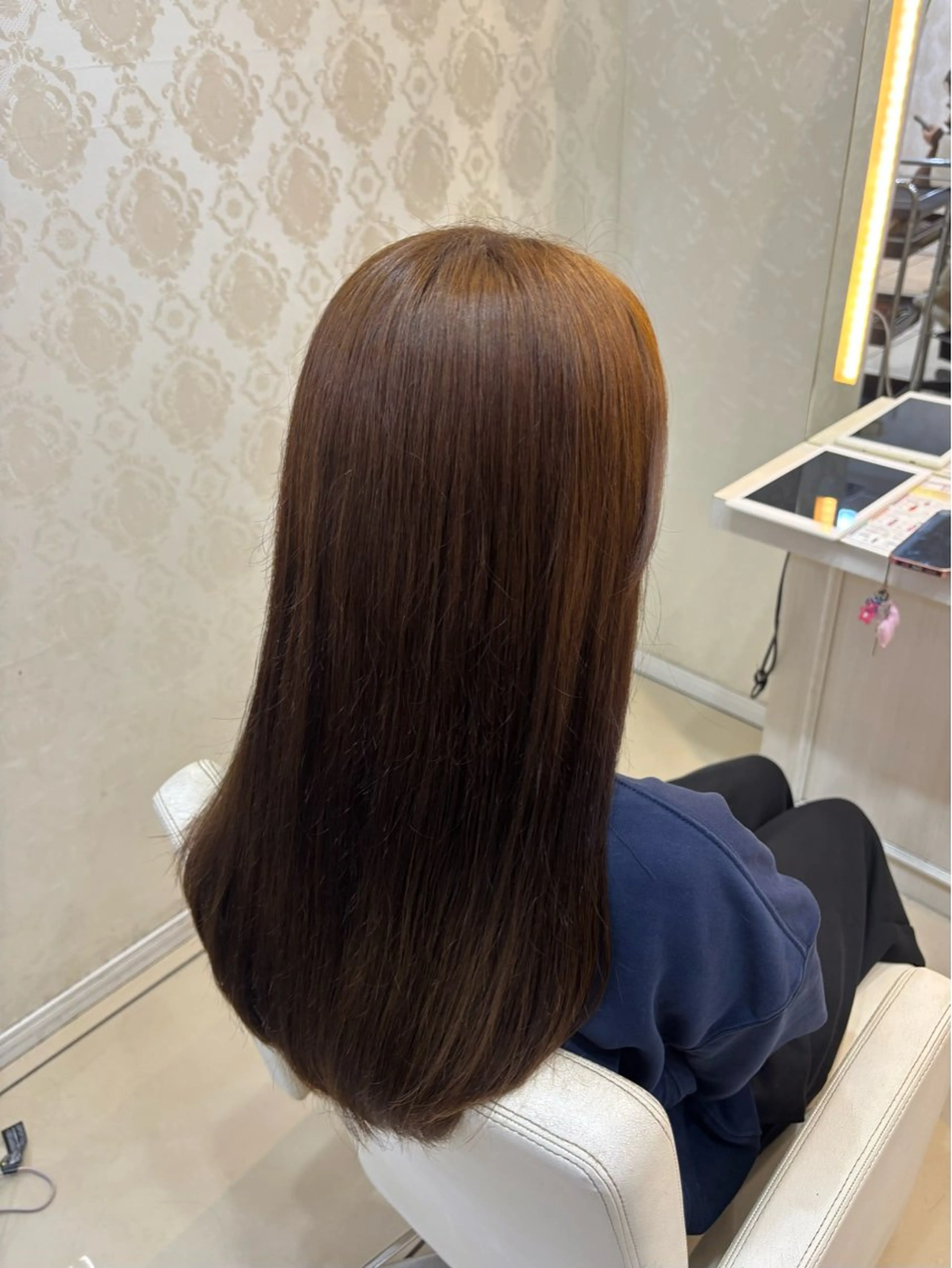 ロング カラー ヘアカラー はらだ すずのヘアスタイル