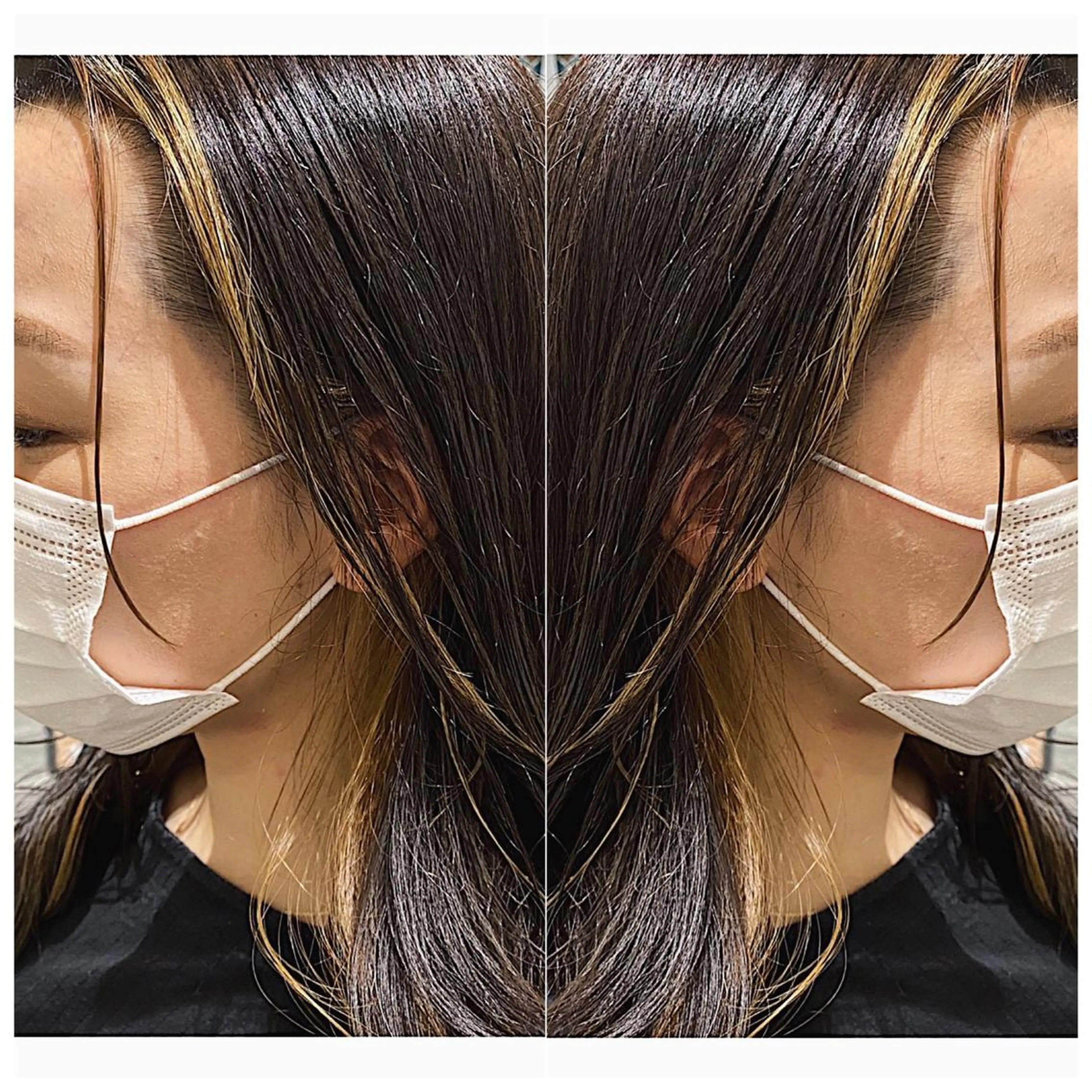 セミロング カラー ヘアアレンジ ミストバング カット ヘアカラー トリートメント 竹内啓太 ボブのヘアスタイル