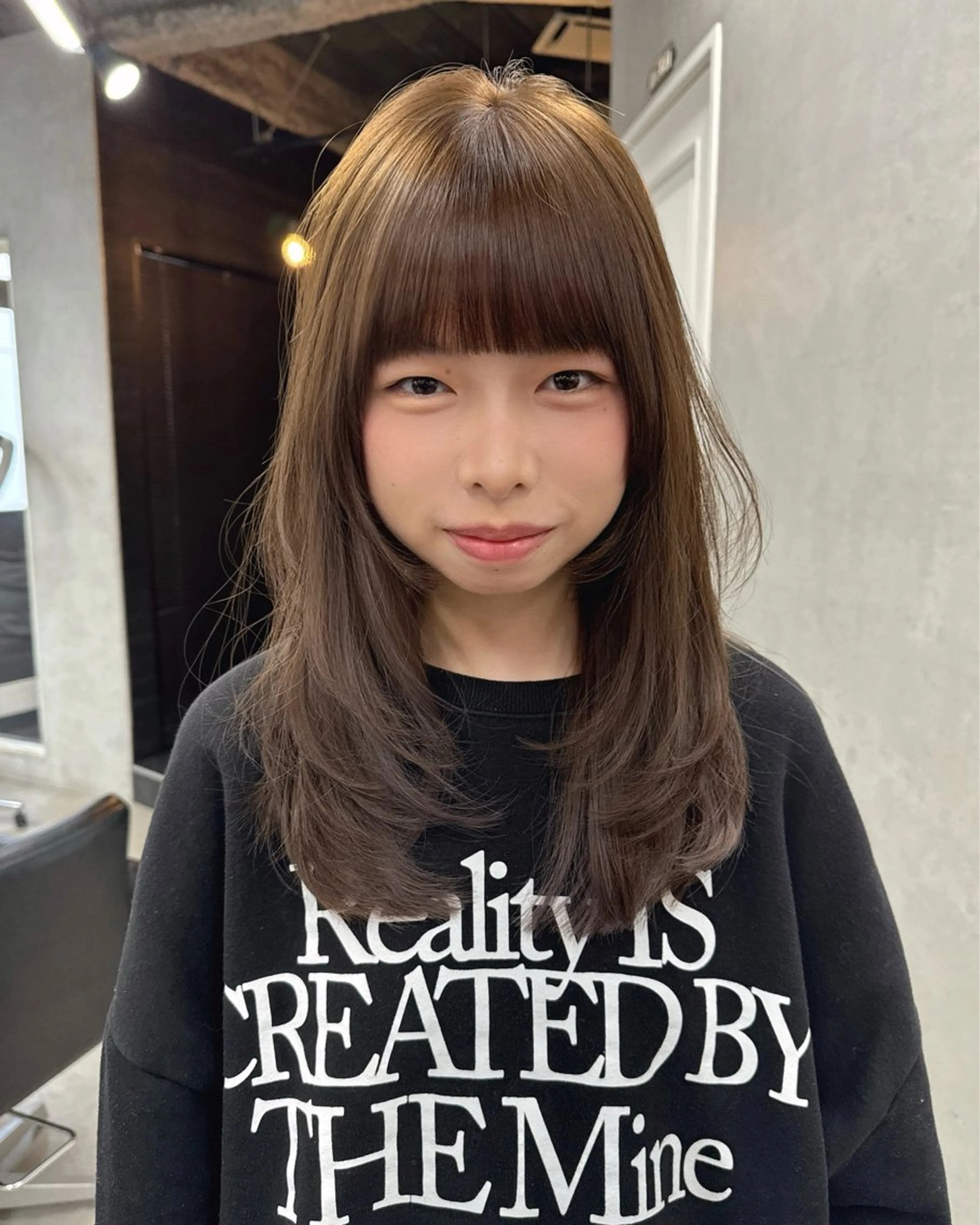 セミロング レイヤーカット カット ヘアカラー トリートメント ブリーチダブルカラー ハイライト/山本喜熙のヘアスタイル