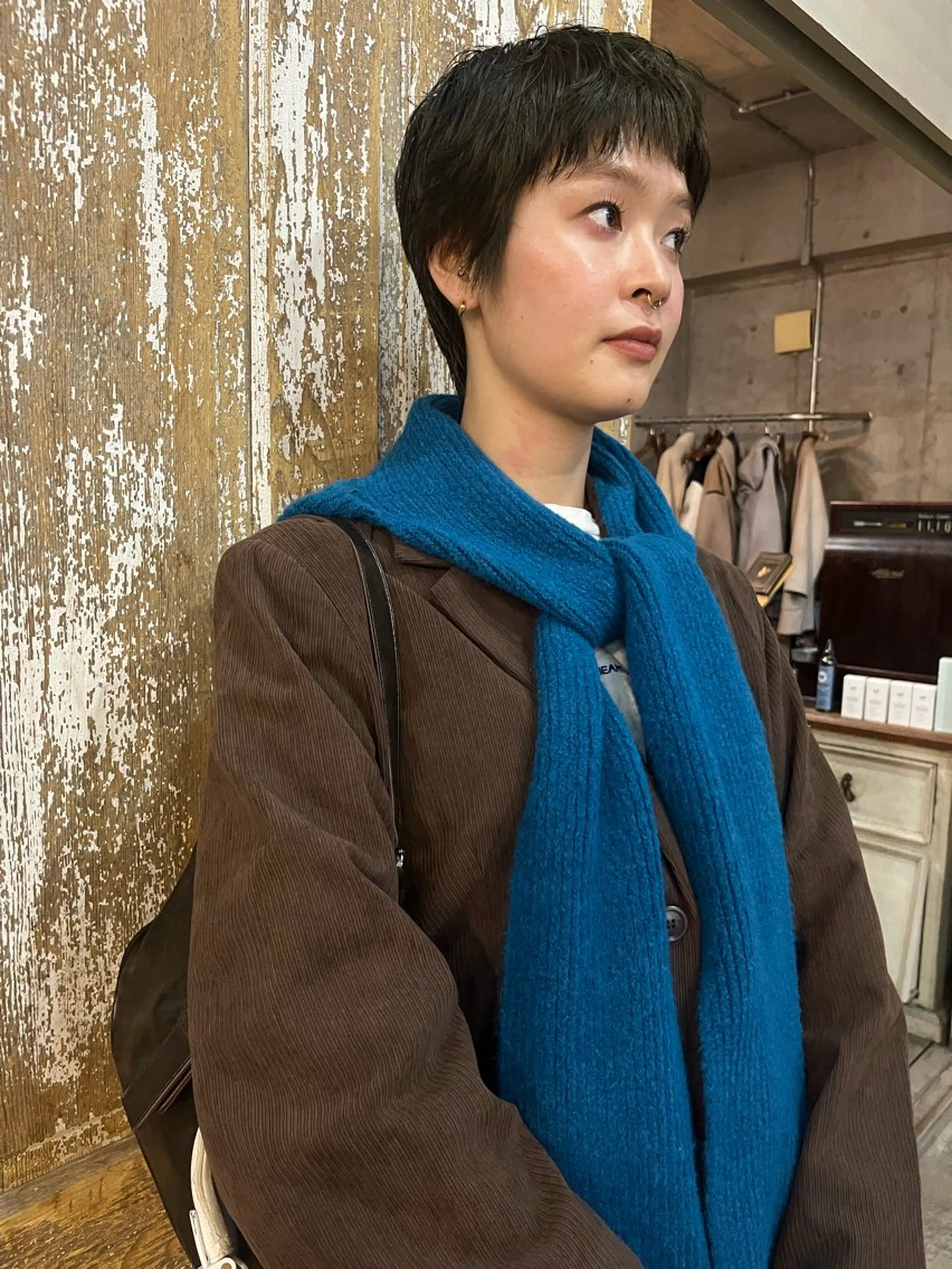 ショート カラー パーマ カット ヘアカラー トリートメント ハイトーン/顔まわり レイヤー/YUKAのヘアスタイル