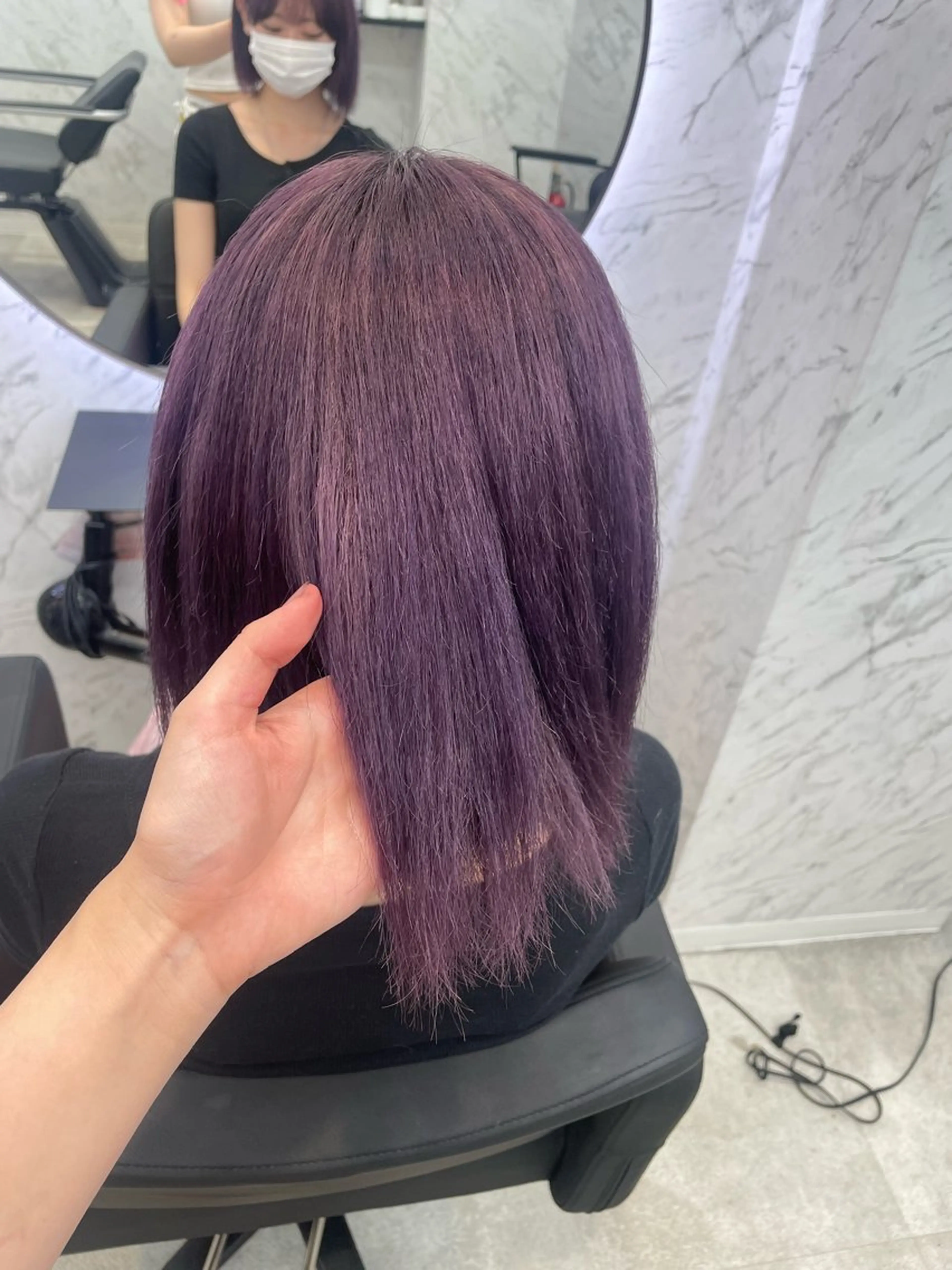 ミディアム カラー ラベンダーカラー ラベンダーピンク ピンクカラー hair salon dot. mooda 韓国風サロン 町田店所属・韓国風ヘア🎀🩶 /♡𝓝𝓸𝓪♡のヘアスタイル