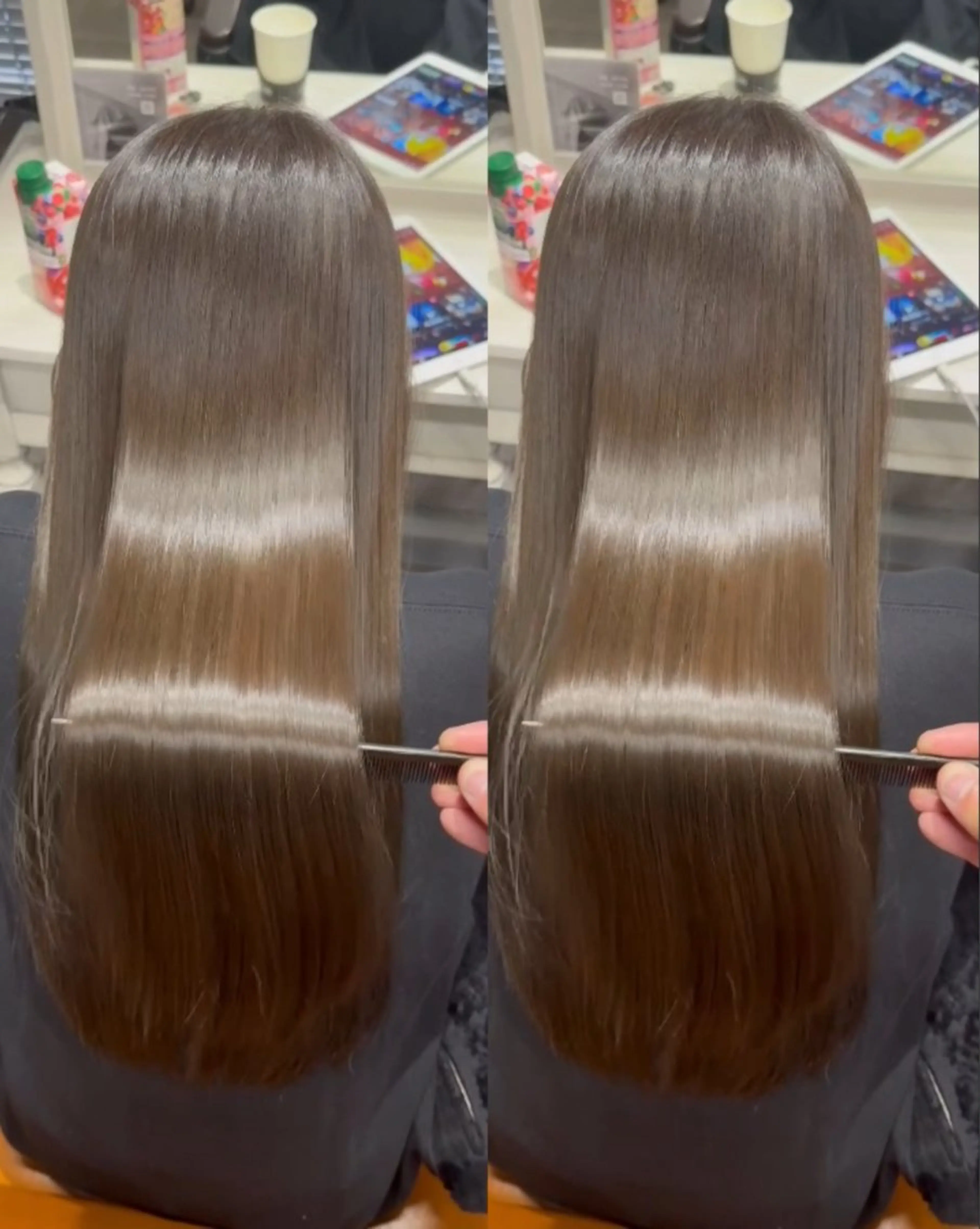 セミロング 髪質改善 縮毛矯正 カット ヘアカラー トリートメント ナナシ所属・✨髪質改善／縮毛矯正 木村和司✨のヘアスタイル