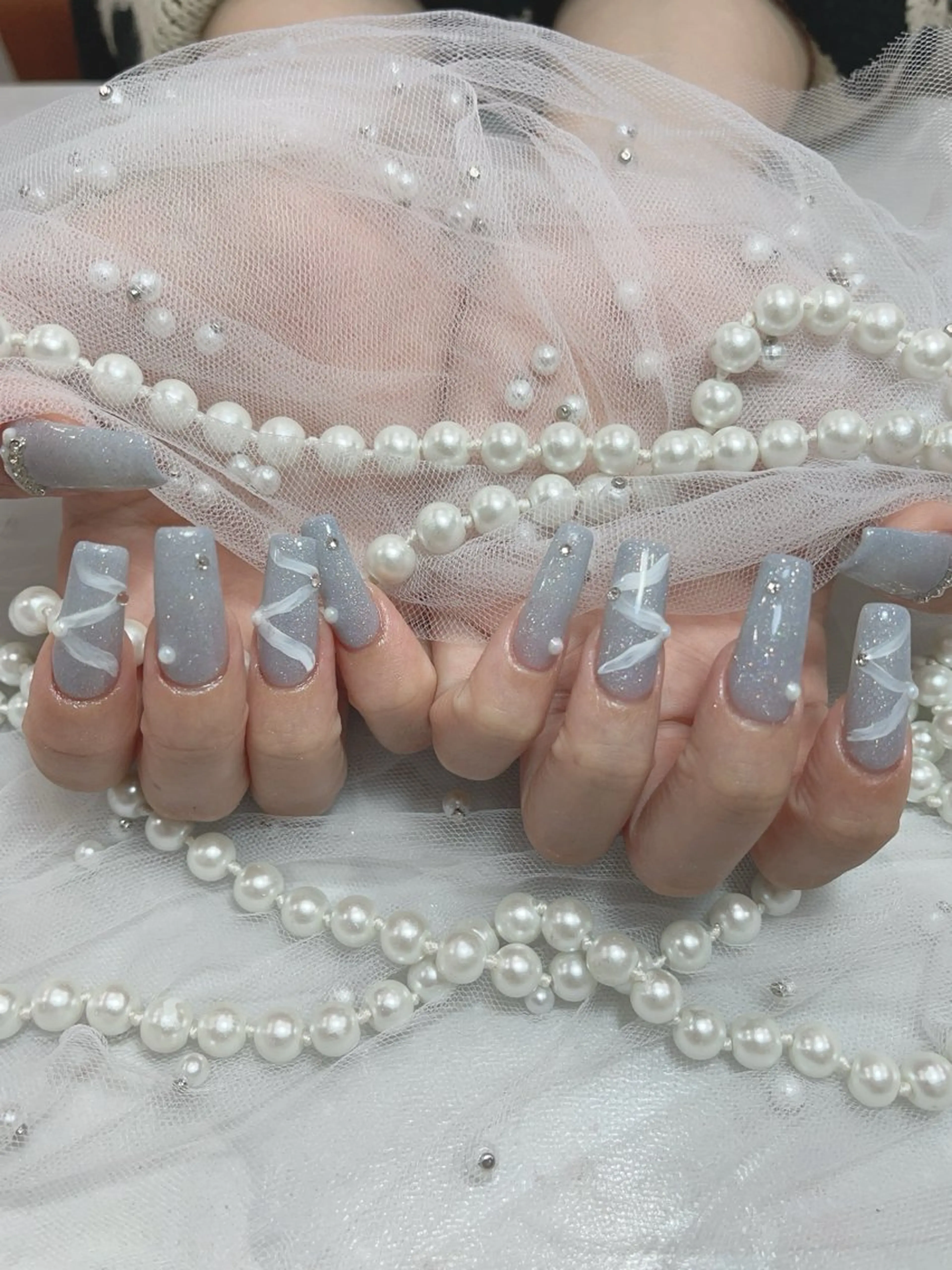 ネイル アートネイル フラッシュネイル フレンチネイル ガラスフレンチ グラデーション M2beauty Renaのネイルデザイン