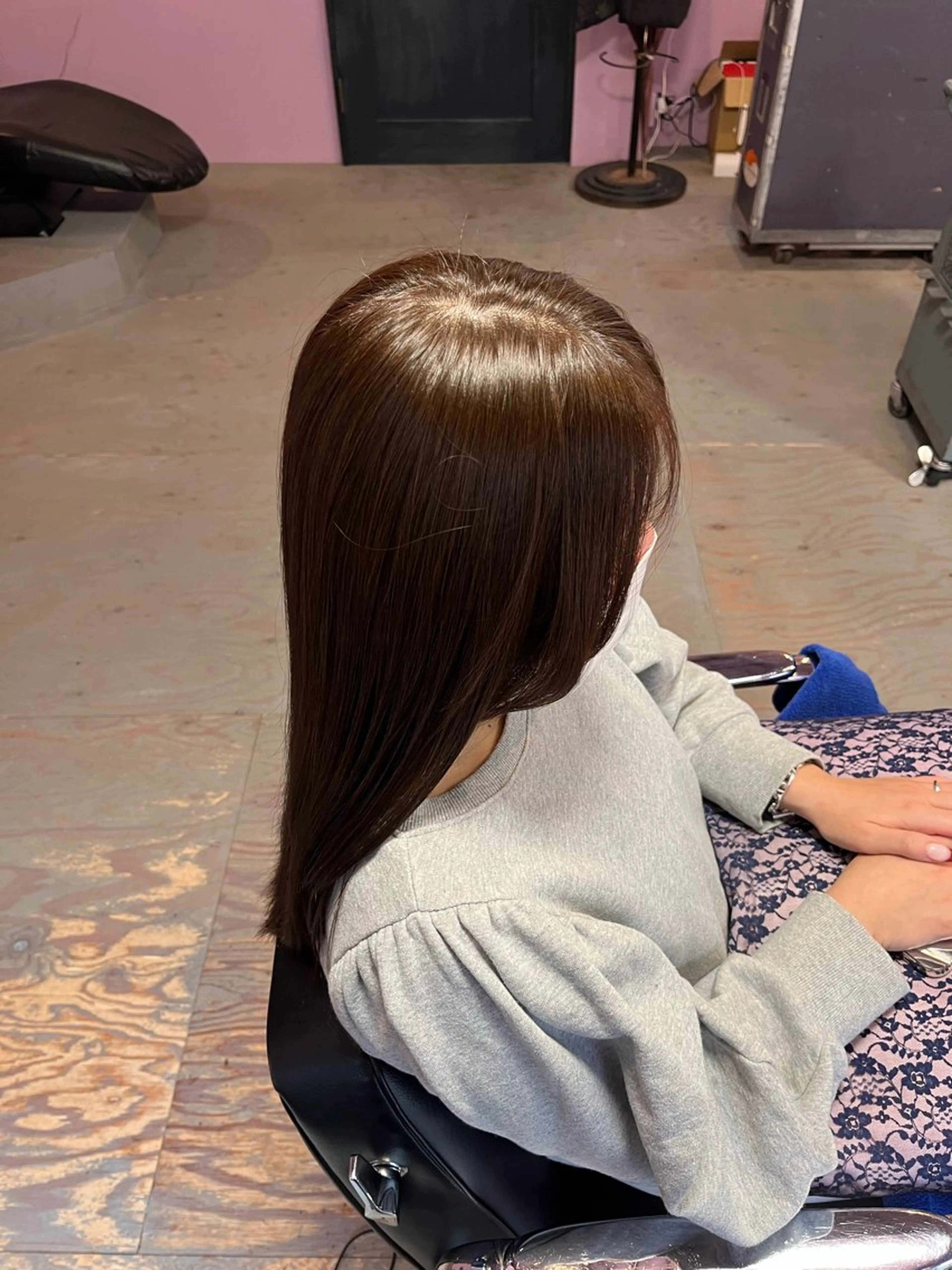 セミロング カラー 透明感カラー グレージュ PEACE   HAIR所属・藤野 海翔のヘアスタイル