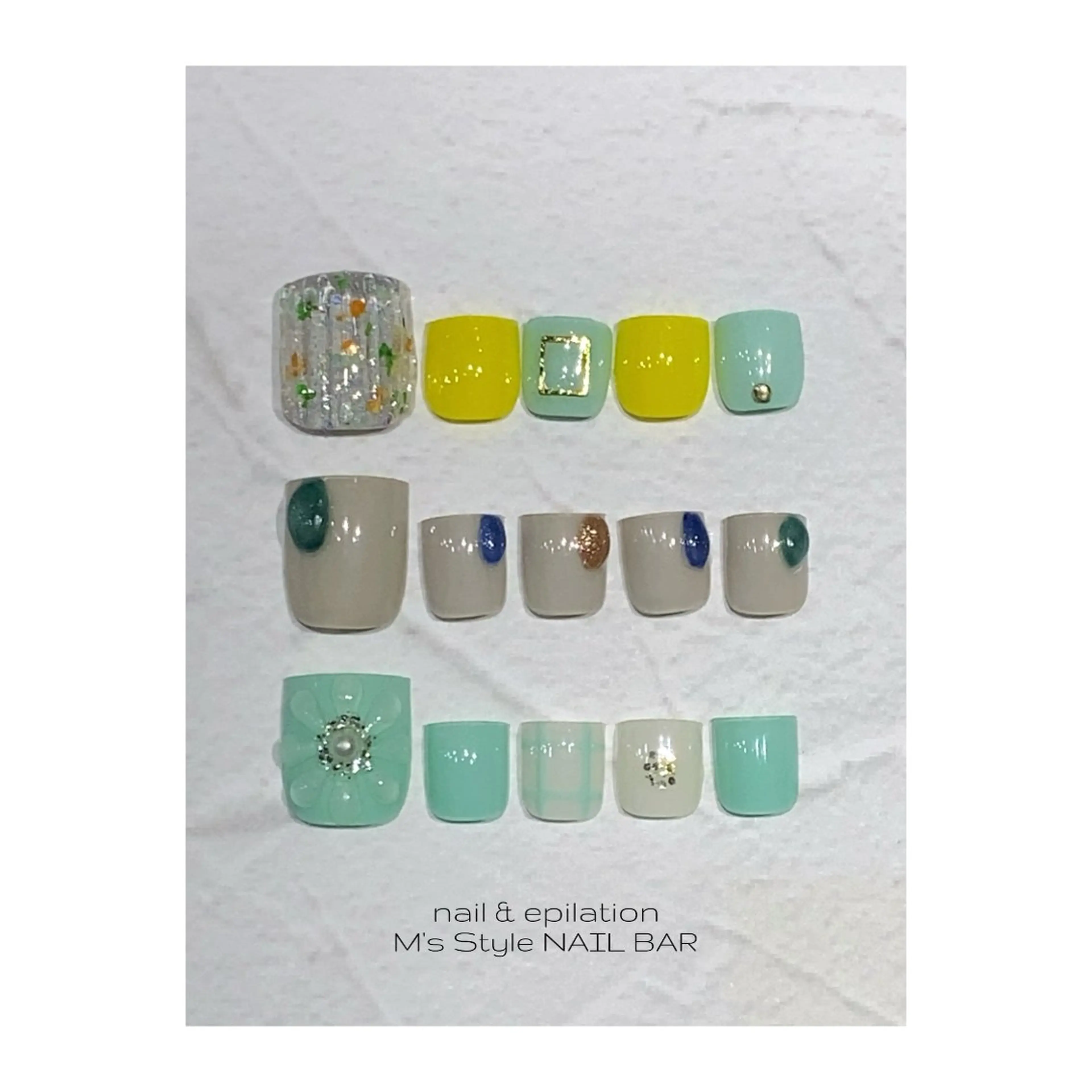 ネイル 成人式 フットネイル フレンチネイル ジェルネイル 韓国ネイル フットネイル M's Style NAIL BARのネイルデザイン