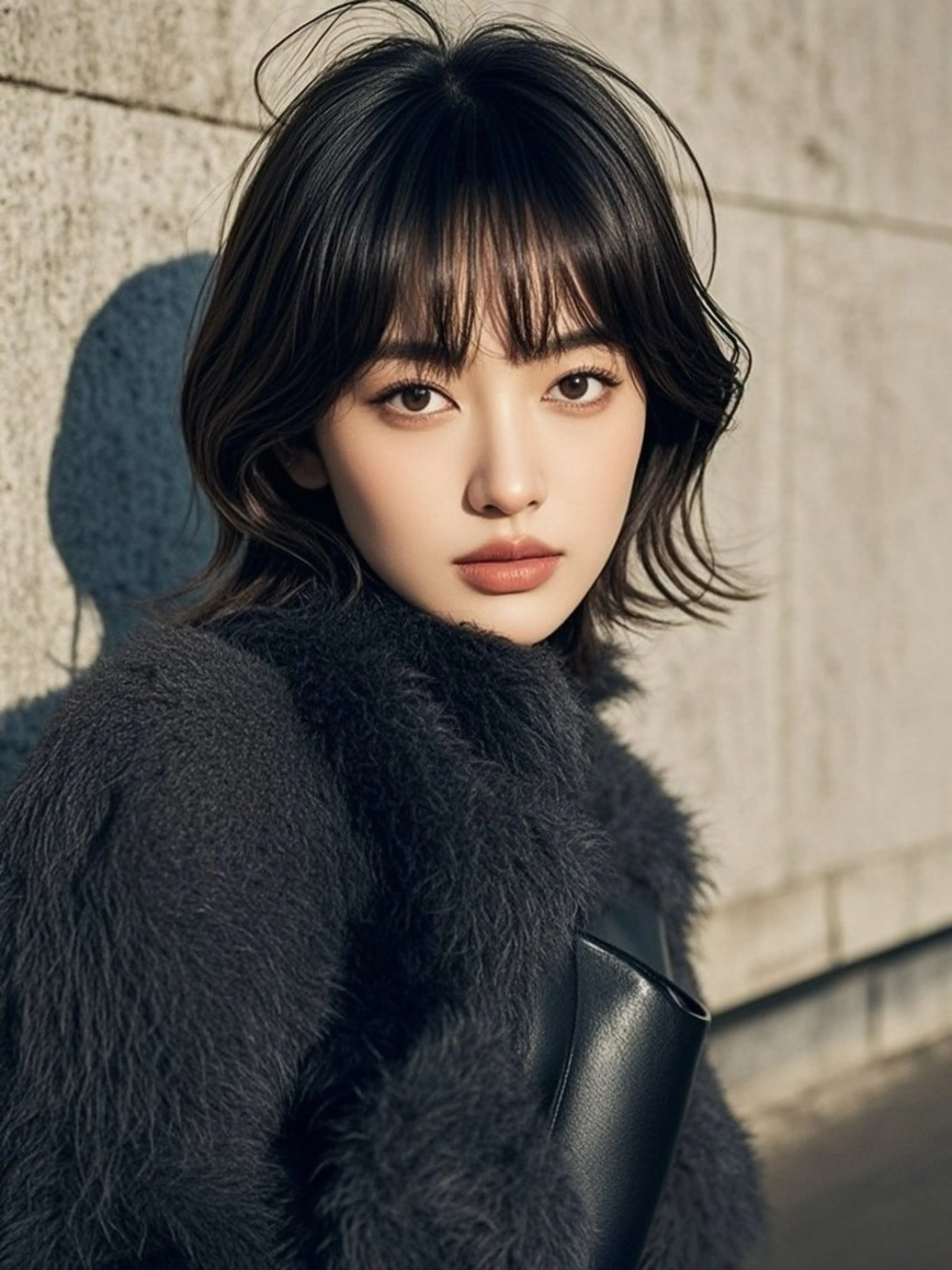 ミディアム ショートボブ ミディアムレイヤー ミディアムパーマ アッシュ ボブ カット ヘアカラー トリートメント ウルフカット 811 大阪梅田 ウルフのヘアスタイル