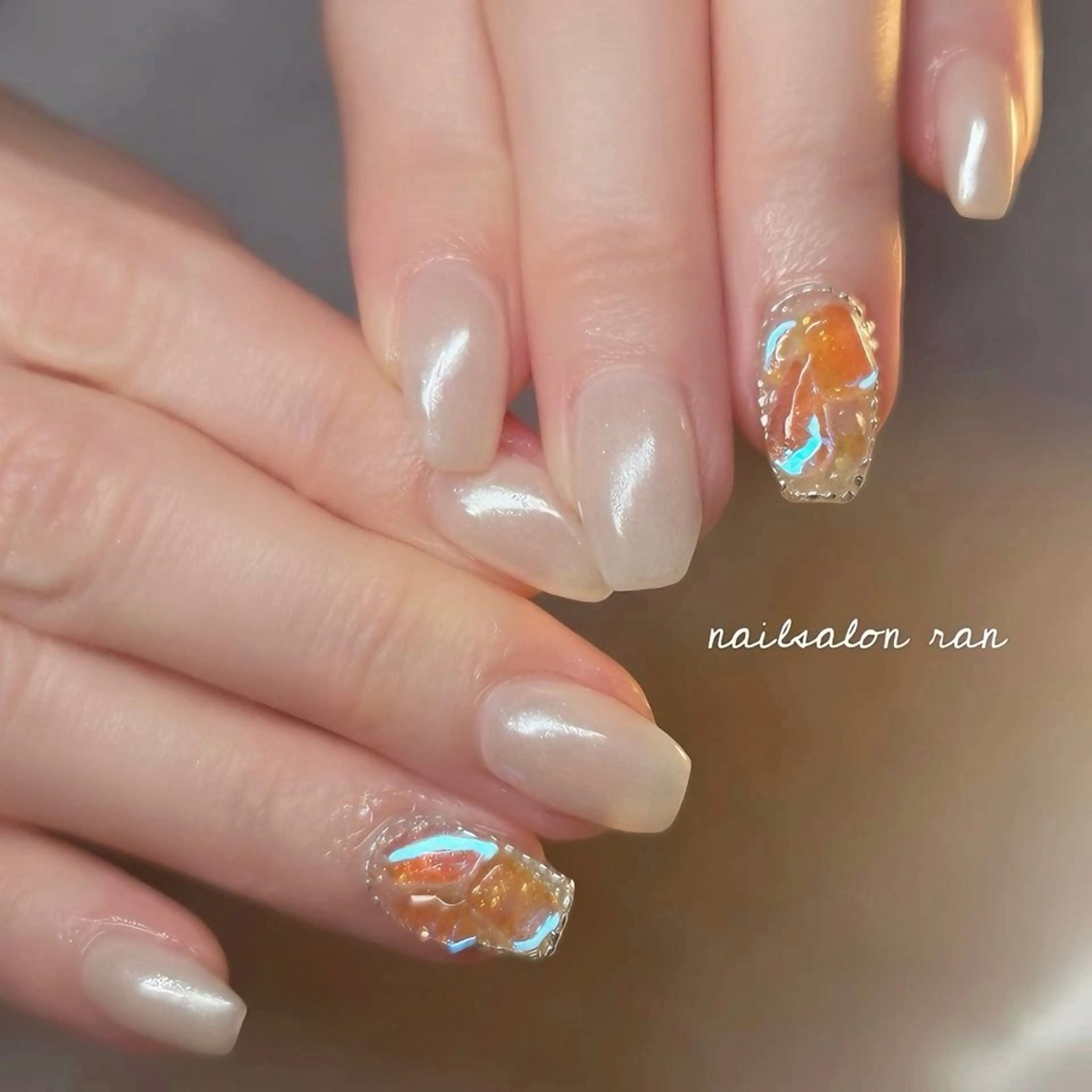 ネイル ミラーネイル ハンドネイル ハンドケア nailsalon ranのネイルデザイン