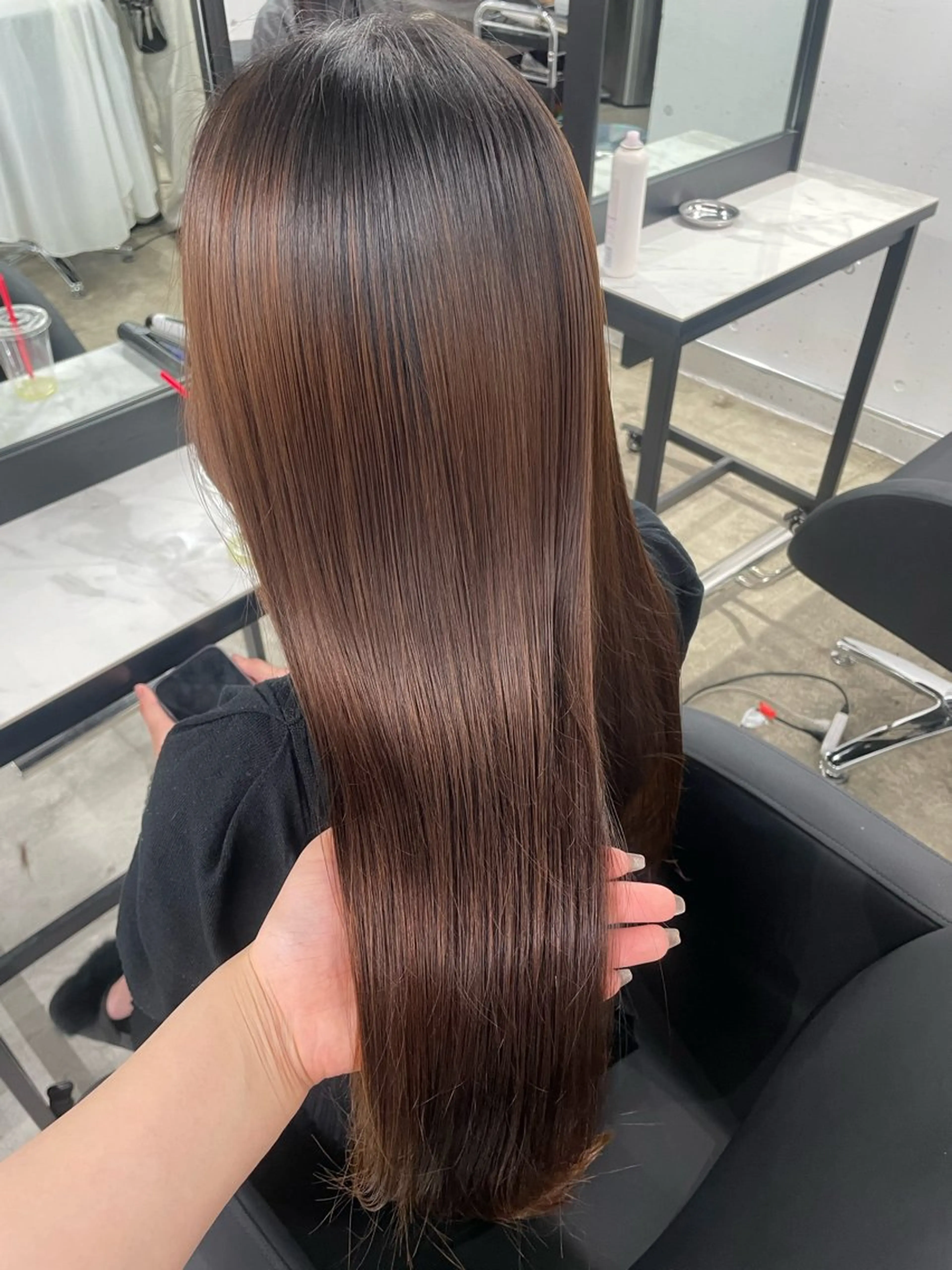 ロング カット 縮毛矯正 レイヤーカット/ 縮毛矯正/ミサキ💐のヘアスタイル