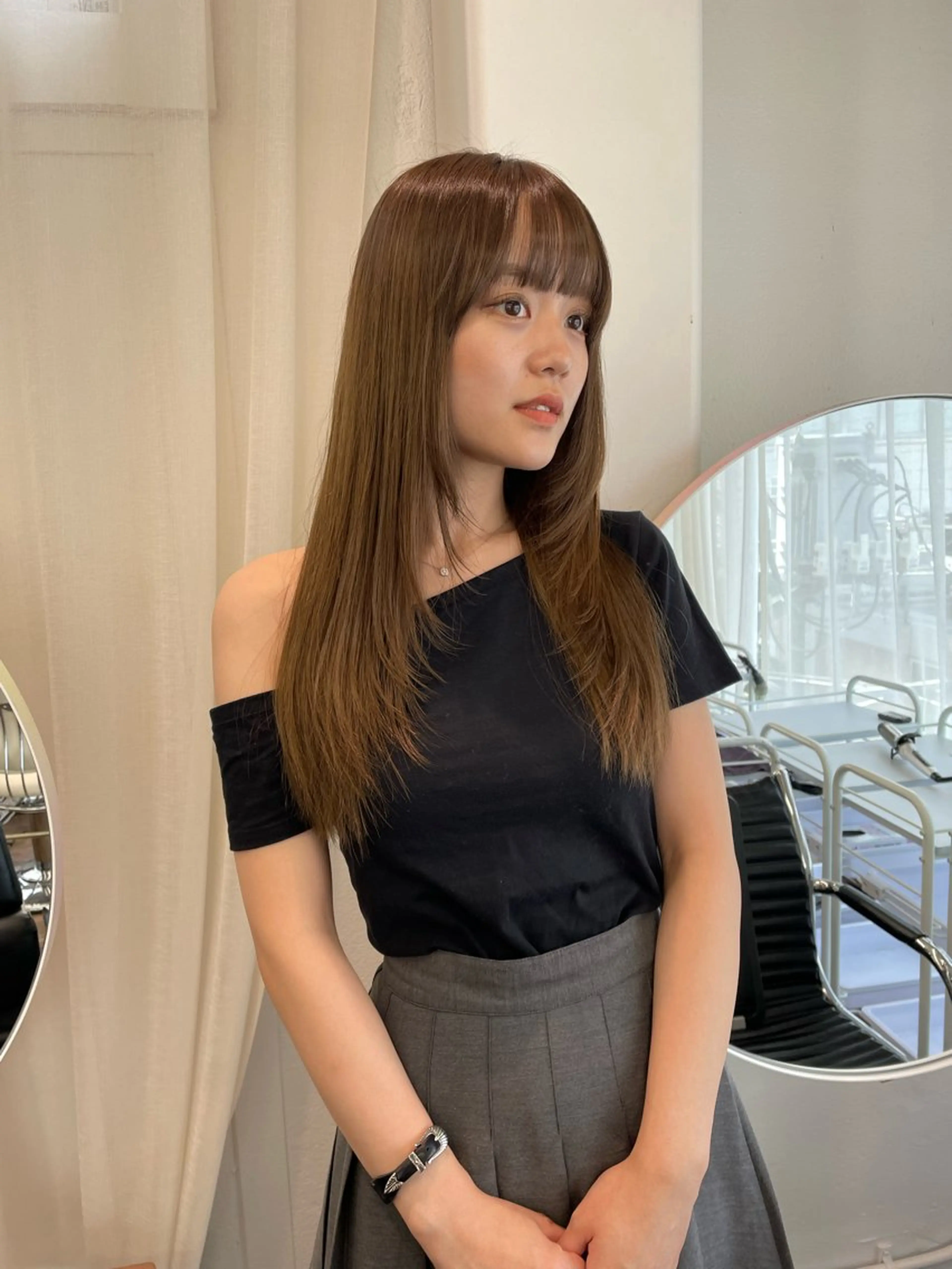 ロング カラー カット ヘアカラー トリートメント レイヤーカット🎀 kanaのヘアスタイル