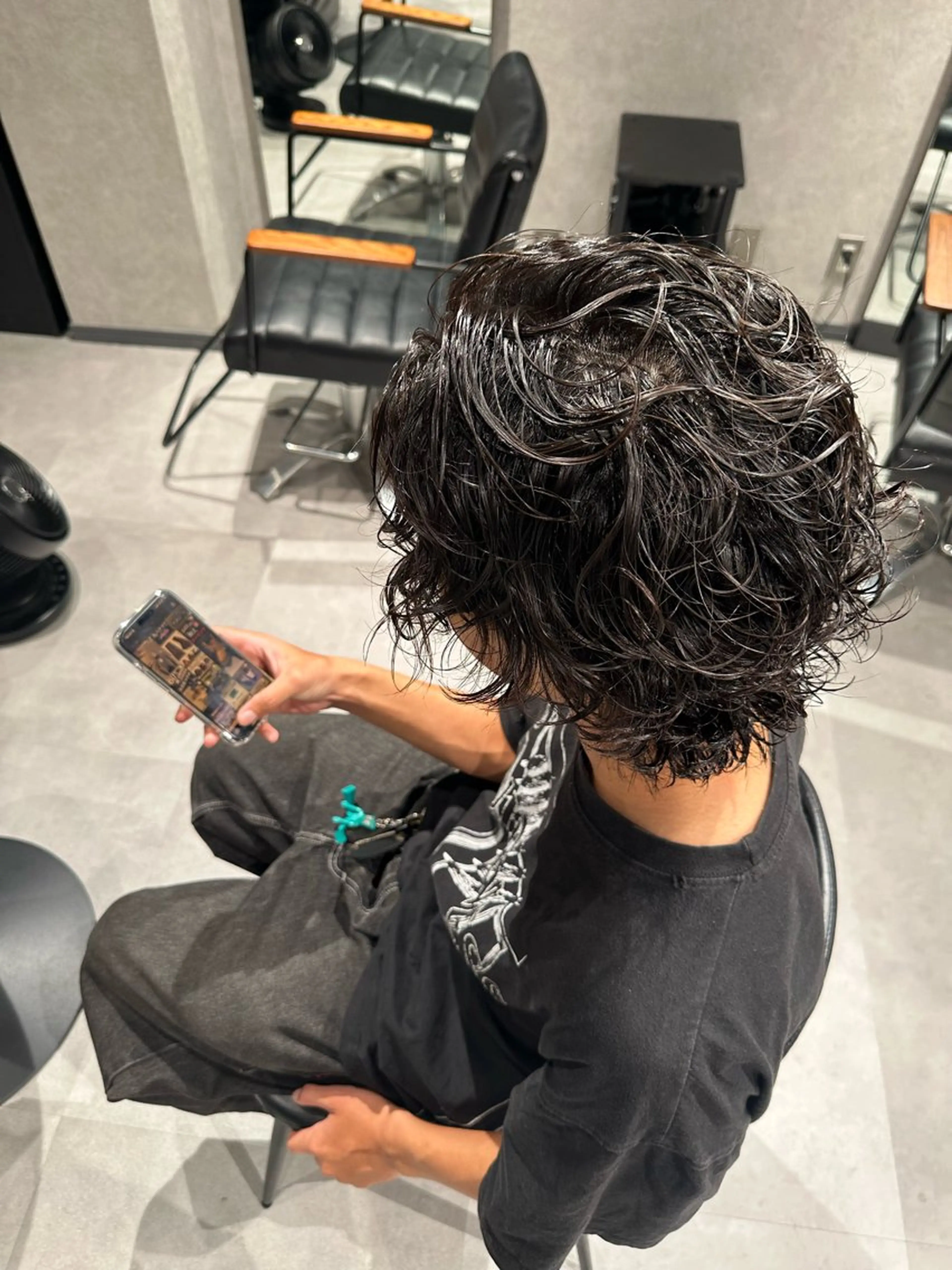 ミディアム パーマ ヘアアレンジ メンズ NEXT NEO所属・メンズヘア静岡 ✂︎Ryuheiのヘアスタイル