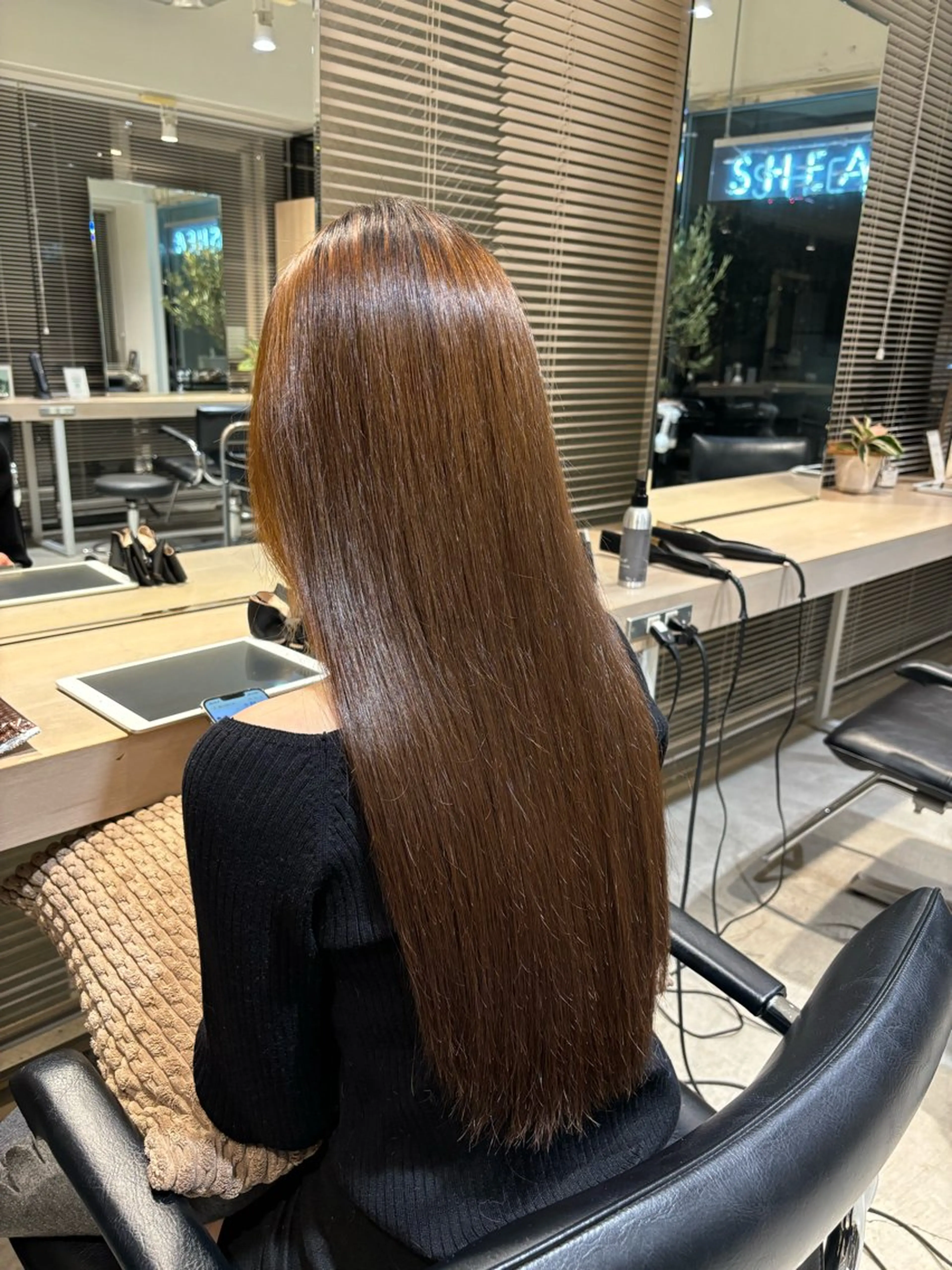 ロング パーマ ストレートパーマ 真壁 凜々子のヘアスタイル