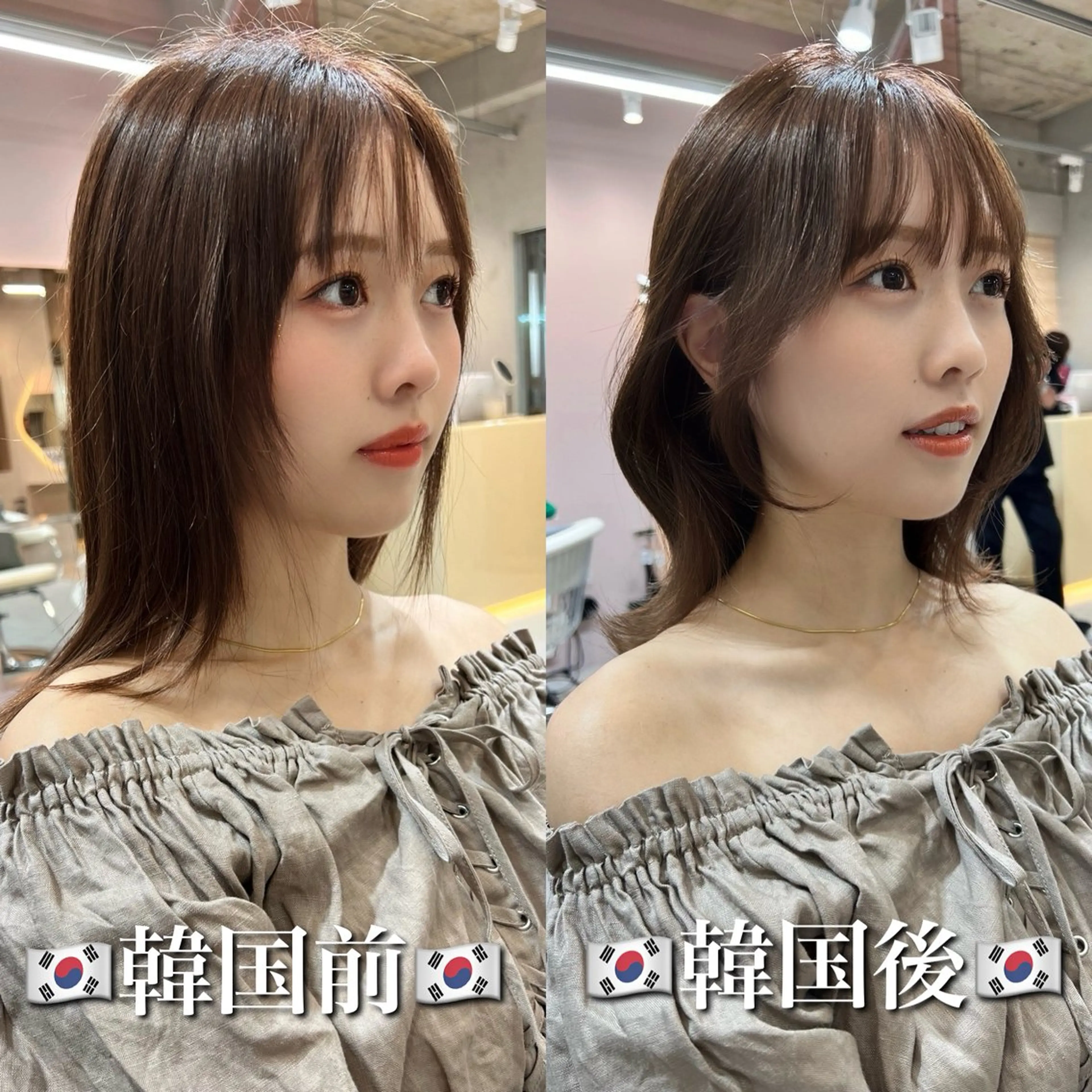 ミディアム カラー ヘアアレンジ くびれヘア 顔周りカット 🔶似合わせセンター パート/ヤス🔶のヘアスタイル