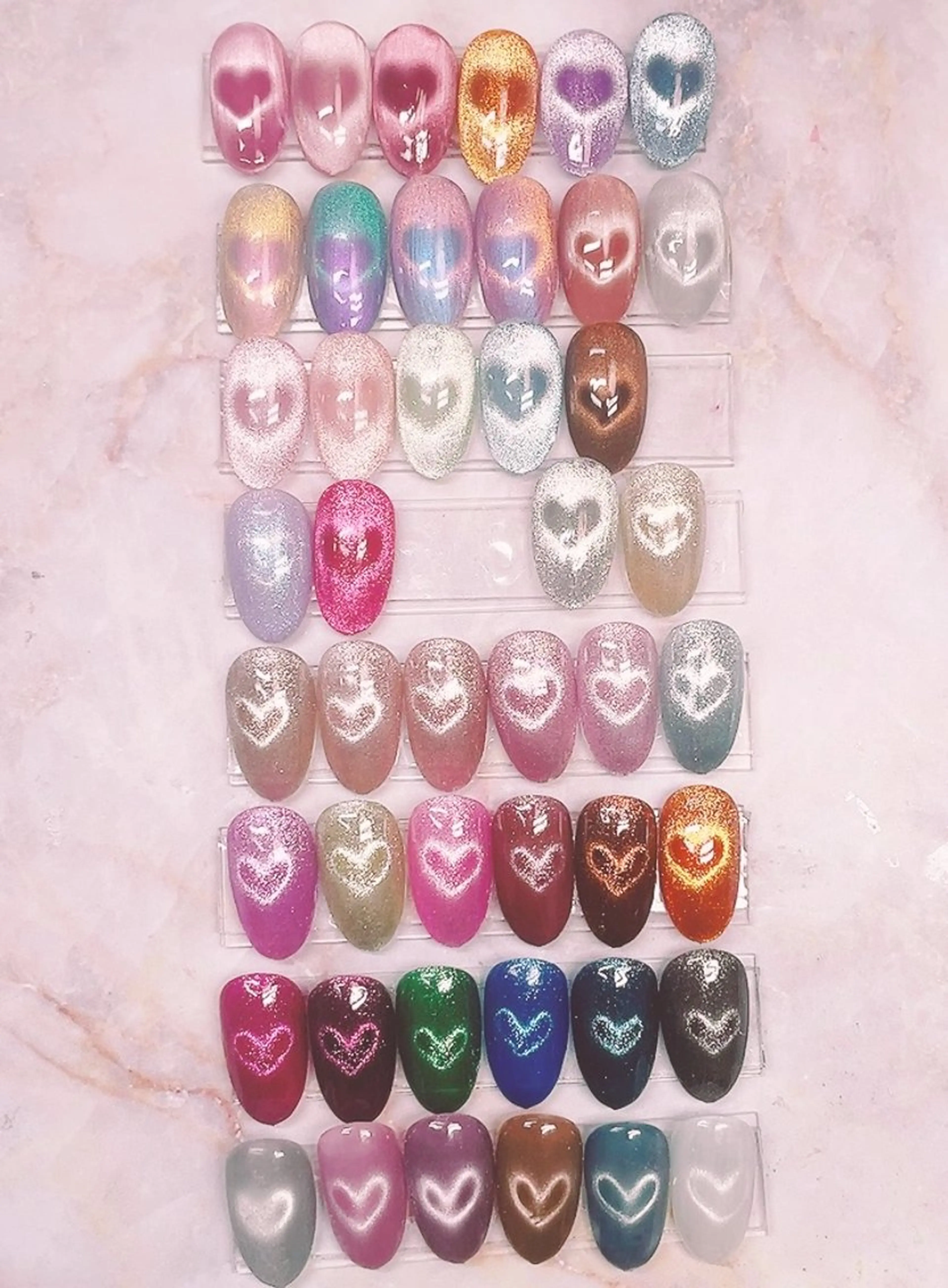 ネイル ハート マグネットネイル ハンドネイル ユキコ ネイルのネイルデザイン