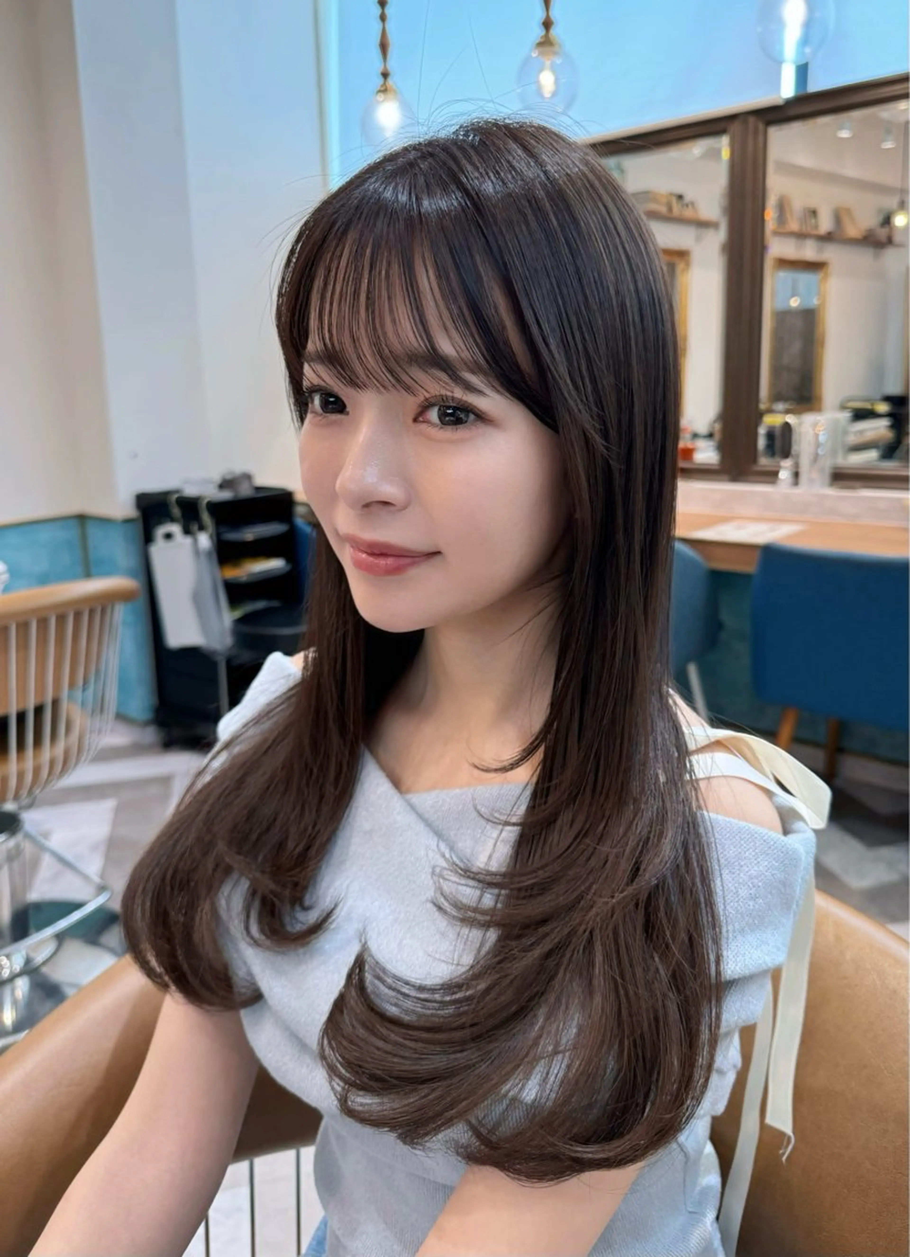 ロング カラー カット ヘアカラー トリートメント レイヤーカット /透明感カラー西田のヘアスタイル