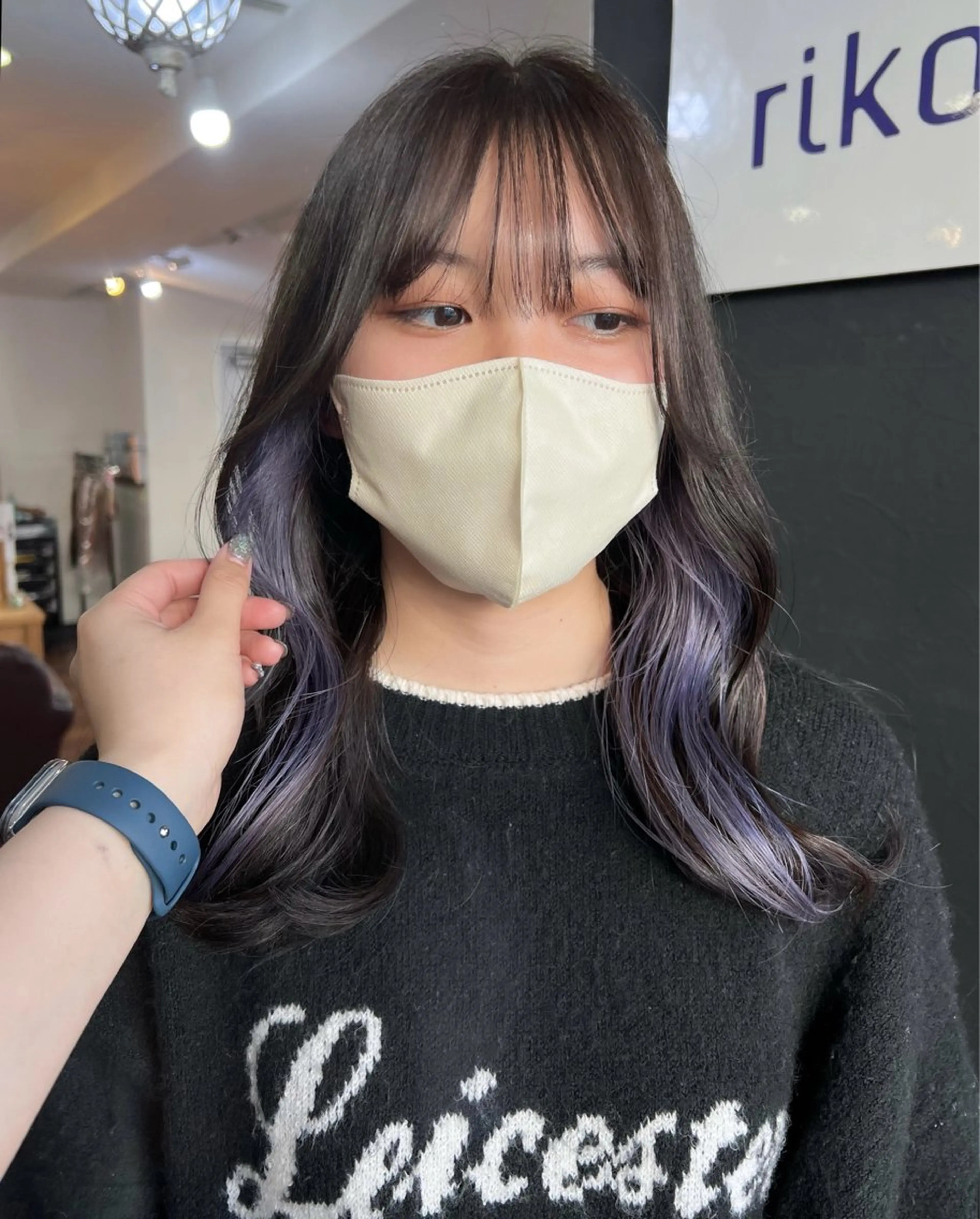 ロング カラー ブリーチ インナーカラー 韓国ヘア 🎀華澄のヘアスタイル