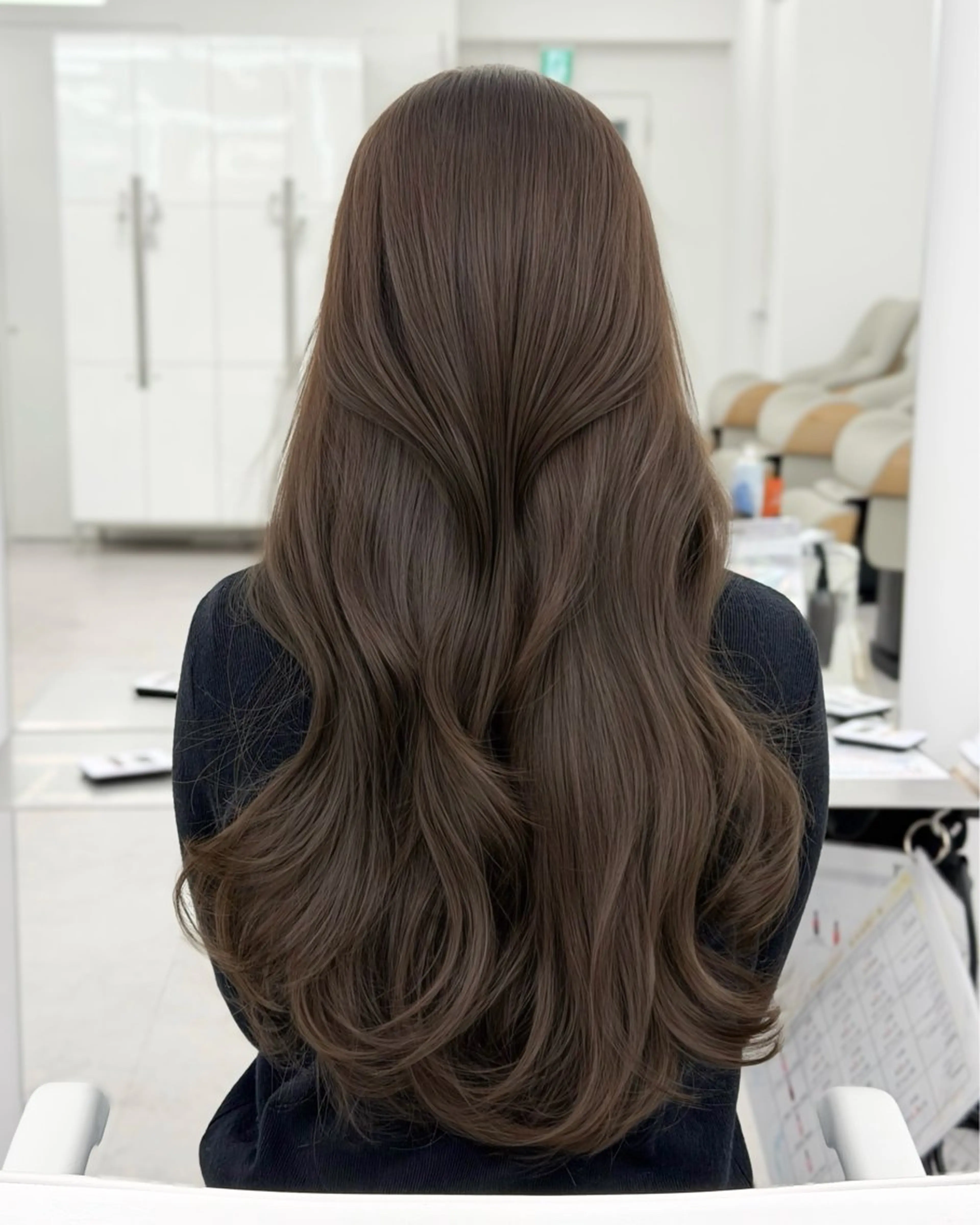 ロング カラー カット ヘアカラー トリートメント 韓国ヘア 紗希 🦋のヘアスタイル