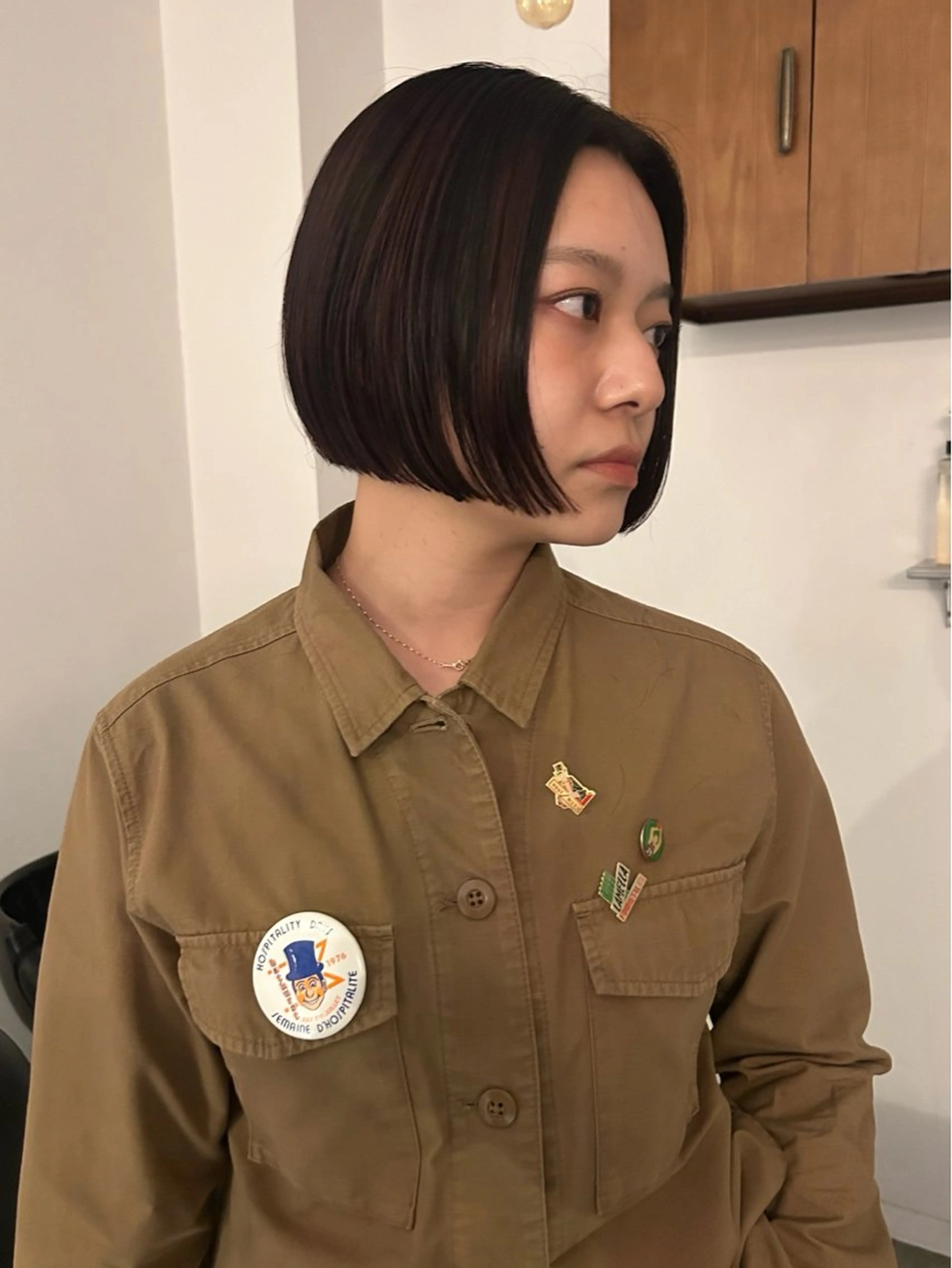 ショート カラー ボブ カット ヘアカラー トリートメント Loom.所属・村上雅人 ナチュラルモードのヘアスタイル