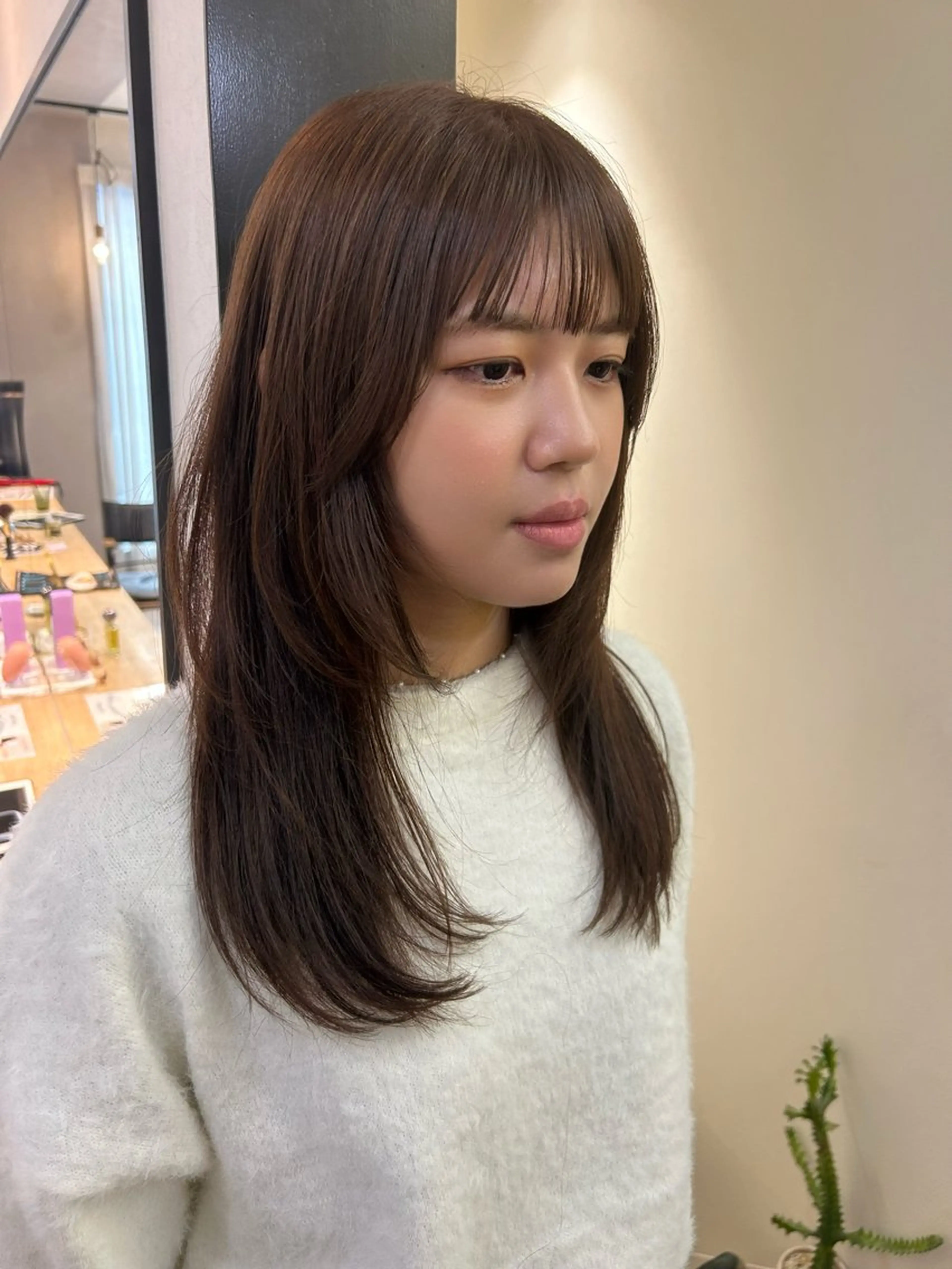 ロング カラー ベージュカラー ブラウンカラー ブラウンベージュ カット ヘアカラー トリートメント hub hair レイヤー/透明感のヘアスタイル