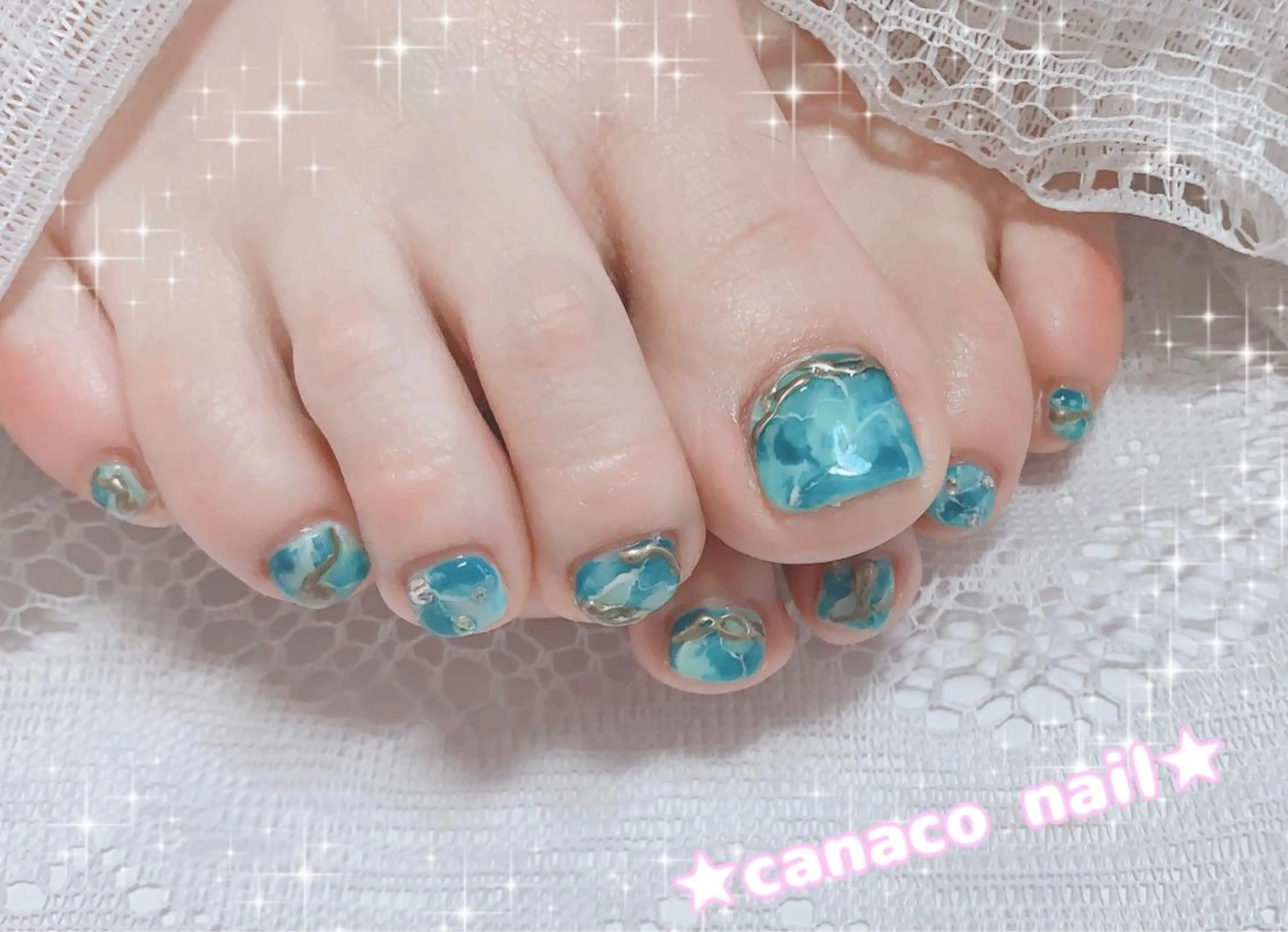 ネイル アートネイル フットネイル ジェルネイル パラジェル ストーンネイル Felice所属・ベテランネイル cnc  nailのネイルデザイン