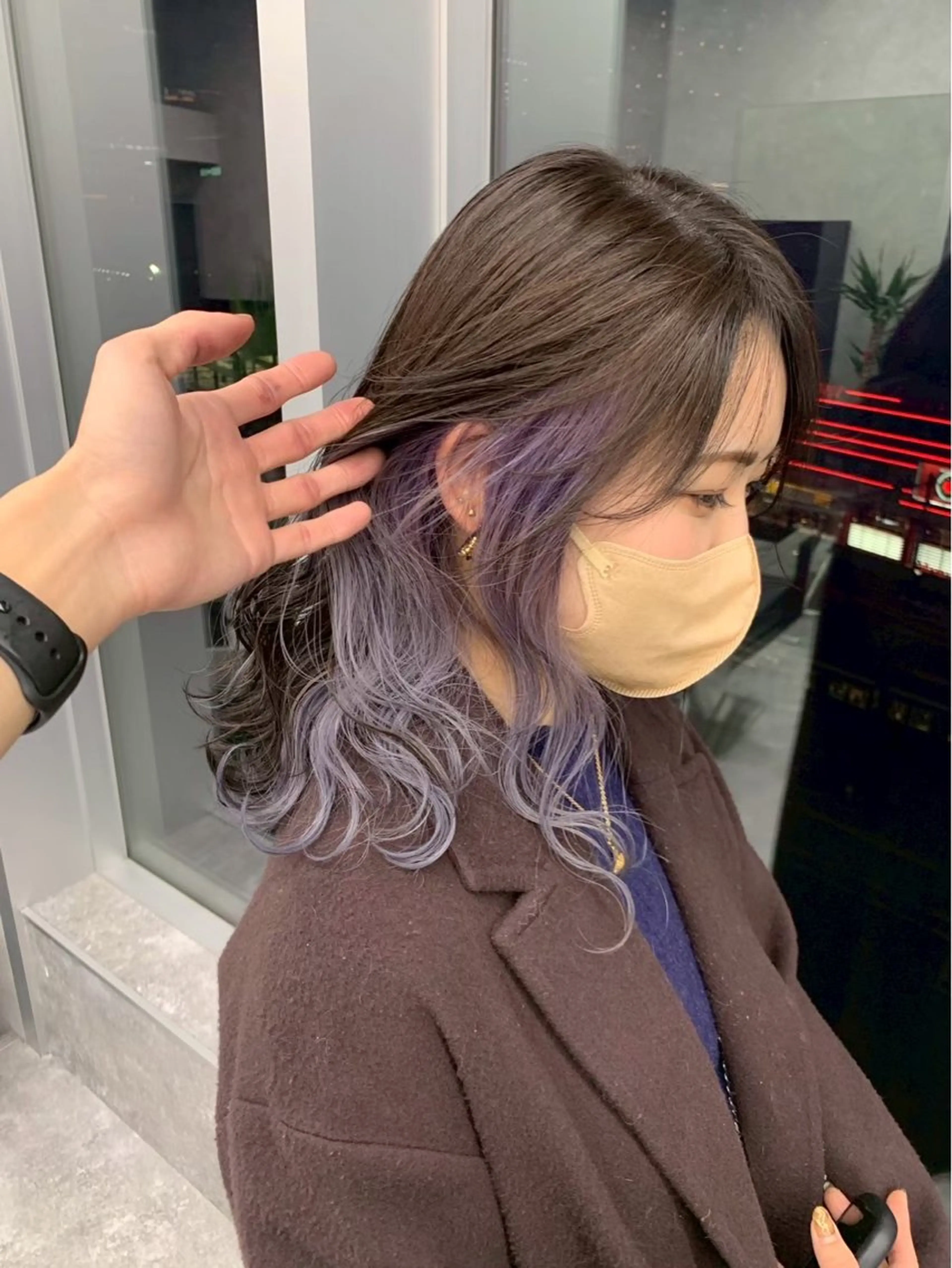 セミロング カラー トリートメント カット ヘアカラー トリートメント Ravens 髪質改善のヘアスタイル