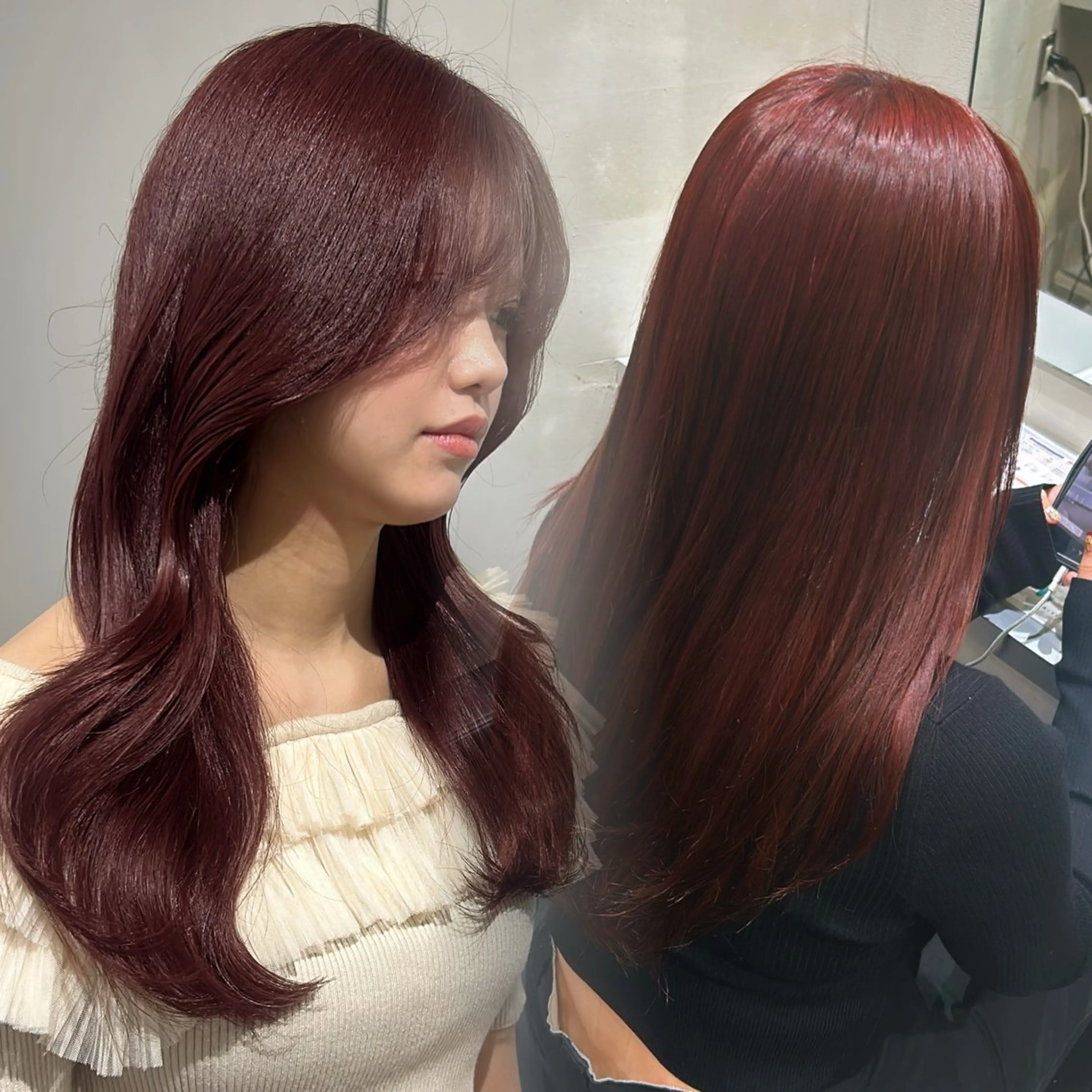 💗ブリーチなしで映える💗カット＋ブリーチなしWカラー＋最高級Aujua7step＋超音波＜高発色/透明感/韓国ヘア＞の写真