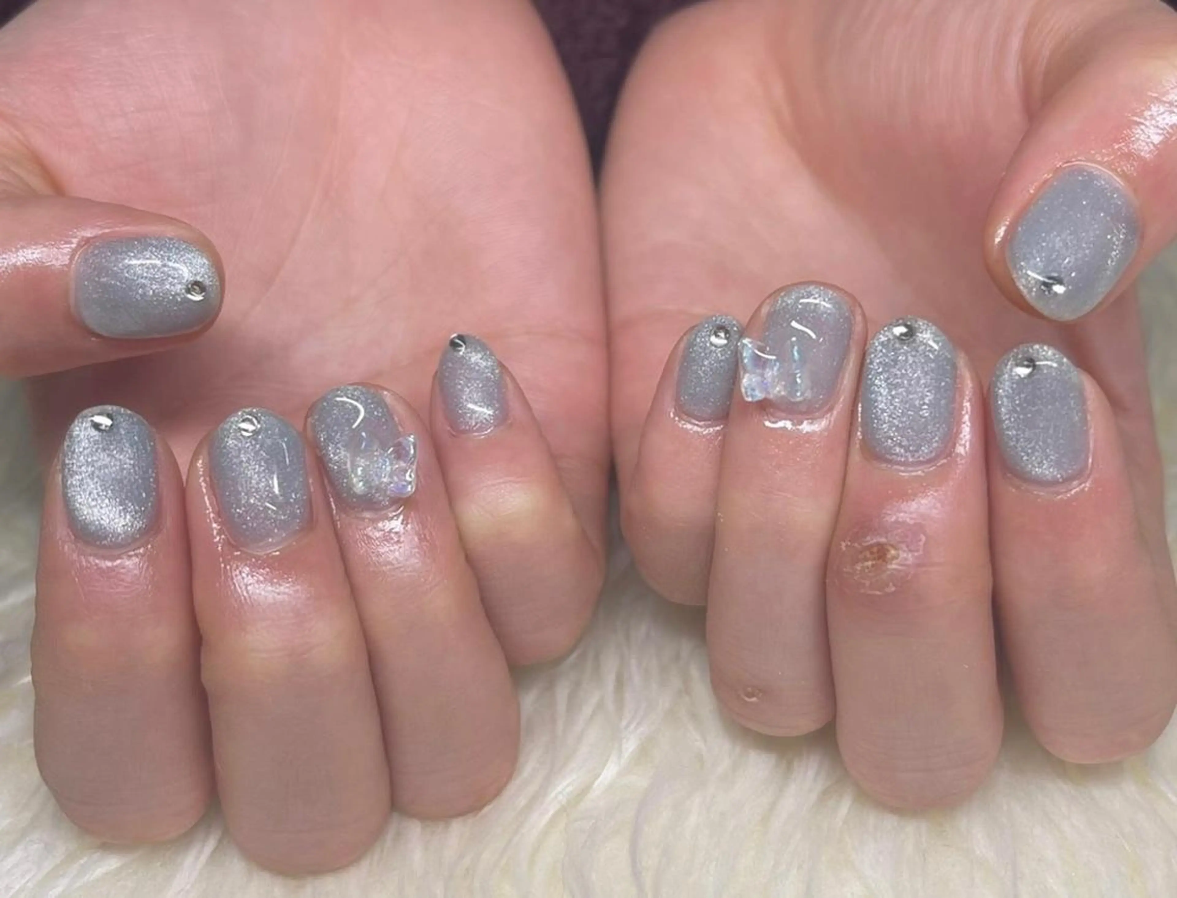 ネイル 長さ出し ジェルネイル 卒業式 韓国ネイル マグネットネイル ハンドネイル Nail&eye Belire 新宿のネイルデザイン