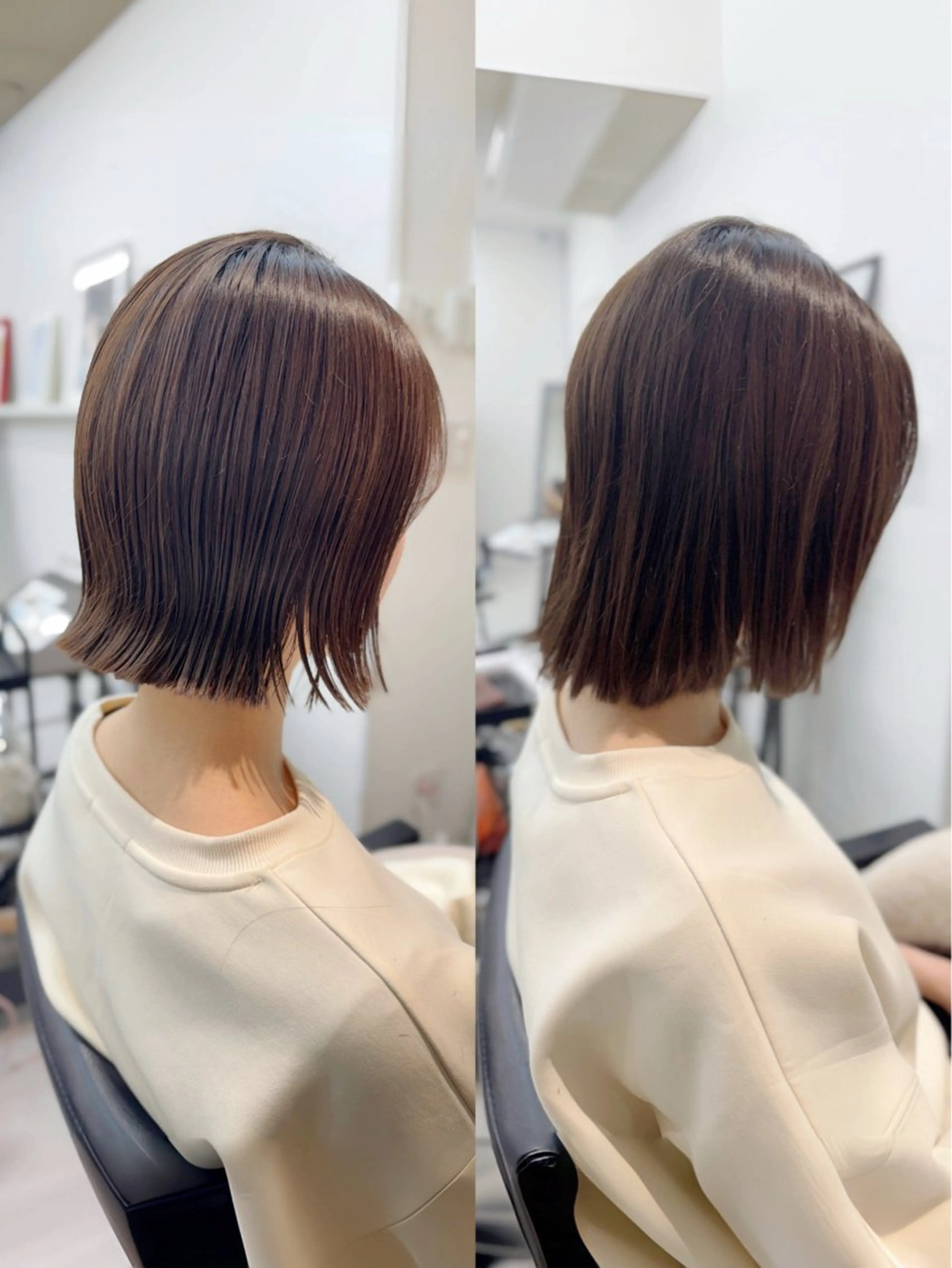 ショート カラー 切りっぱなしボブ ショートボブ ボブ 似合わせカット ショートヘア カット ヘアカラー トリートメント 服部　翔太/ 似合わせカットカラーのヘアスタイル