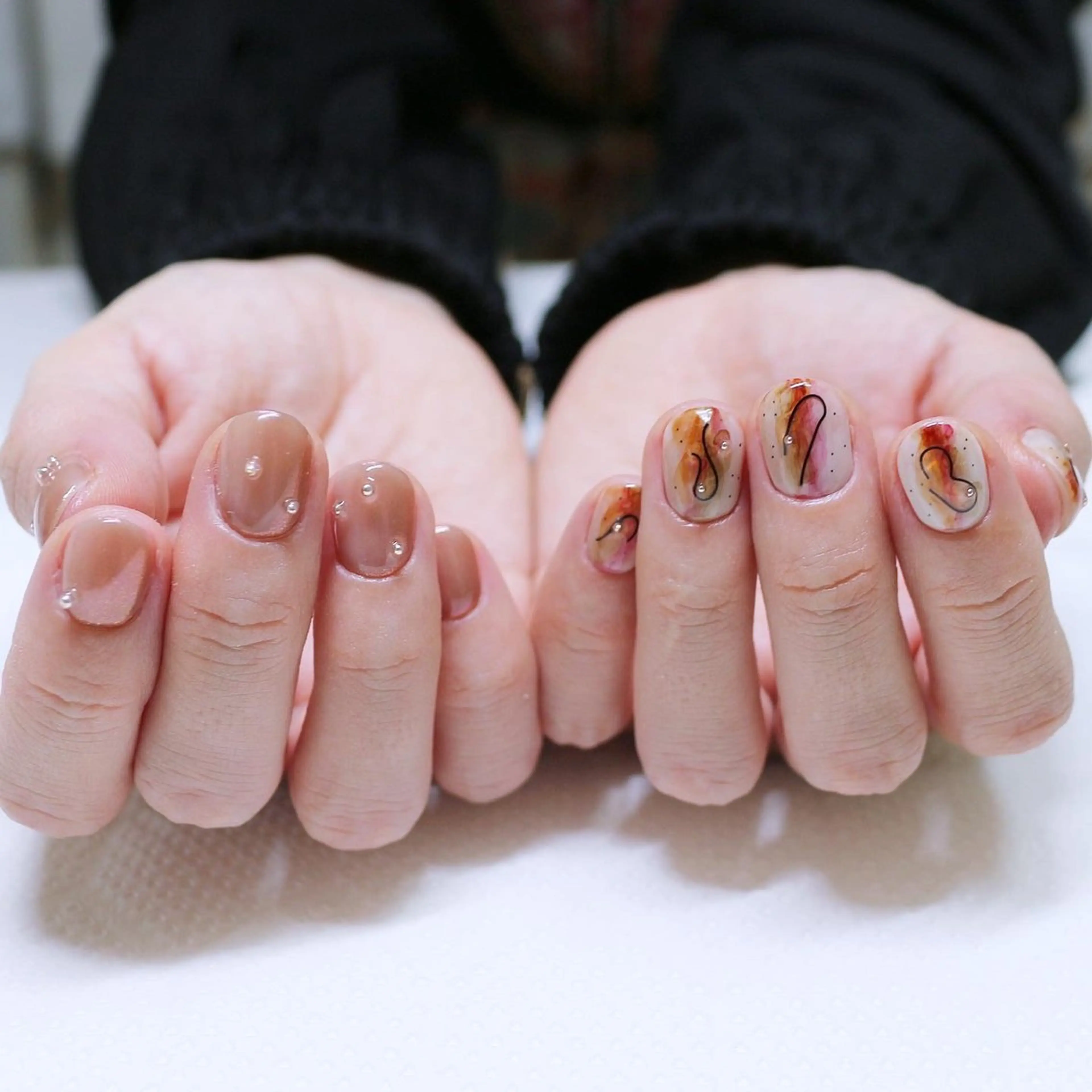 ネイル ミラーネイル ニュアンスネイル ハンドネイル Baku Nailsのネイルデザイン