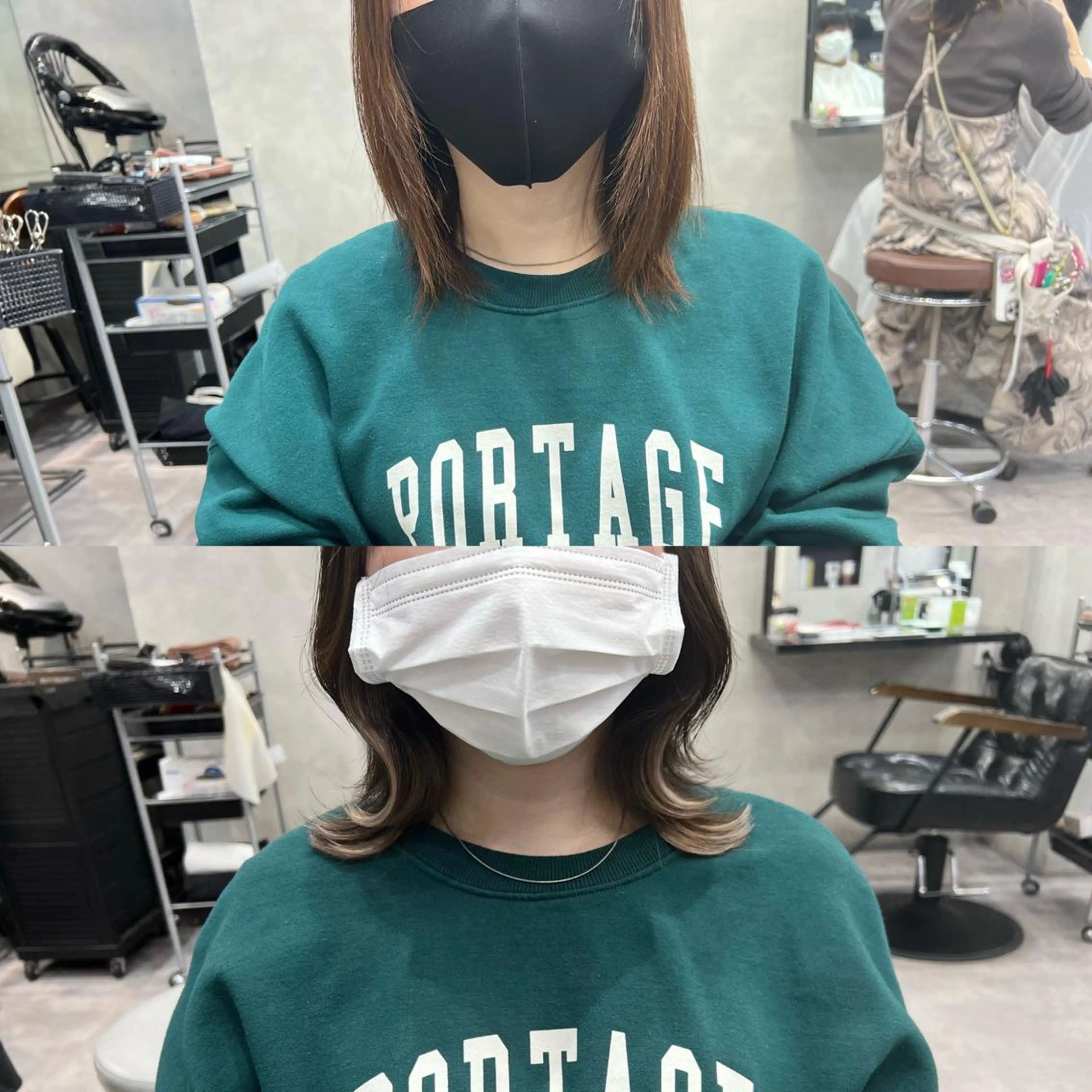 ショート カラー ヘアアレンジ シールエクステ アディクシーカラー アッシュ バレイヤージュ ベージュカラー ヘアカラー エクステ ar+ ❤︎ maiのヘアスタイル