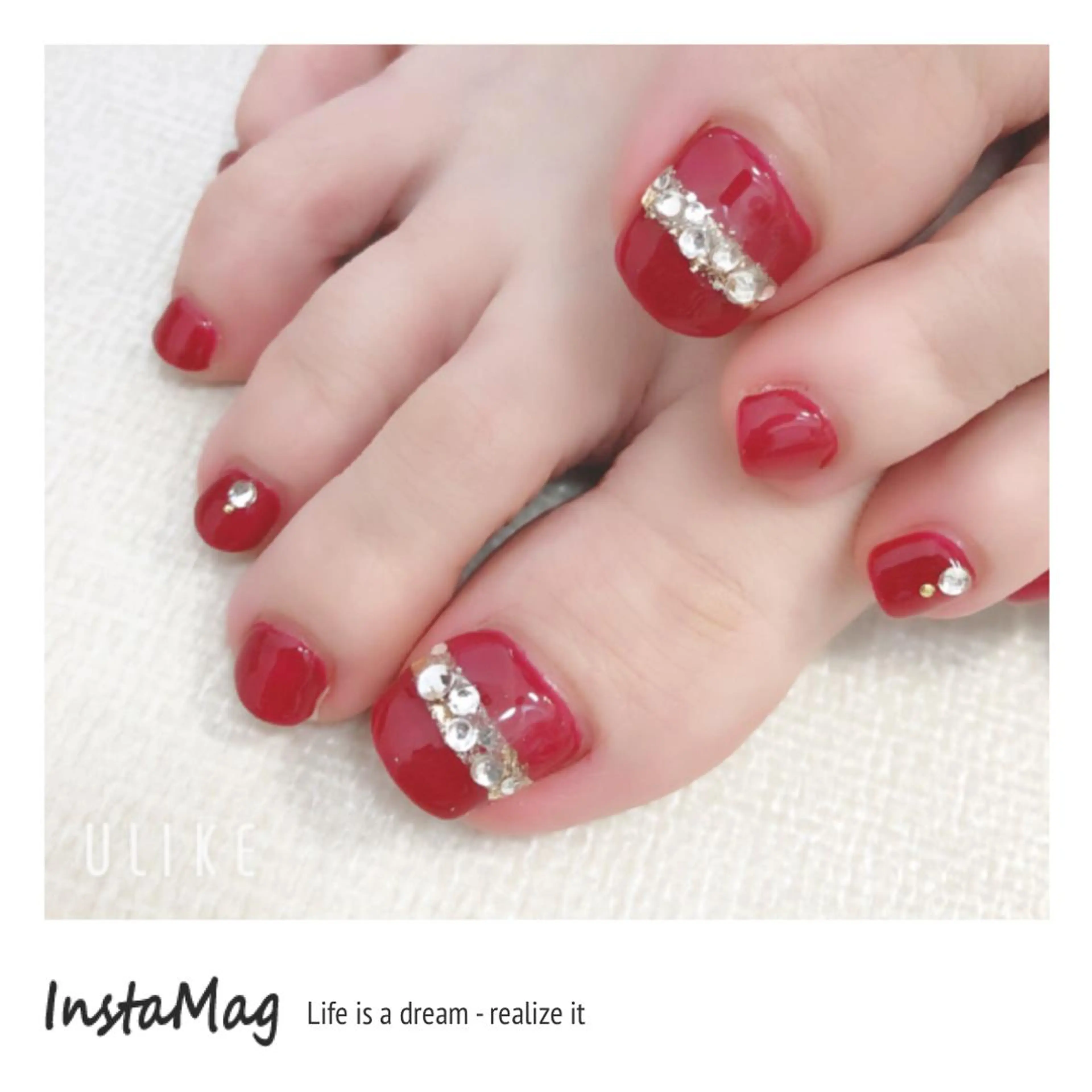 ネイル ボルドー フットネイル ジェルネイル 夏ネイル Azulsou 廣川愛のネイルデザイン