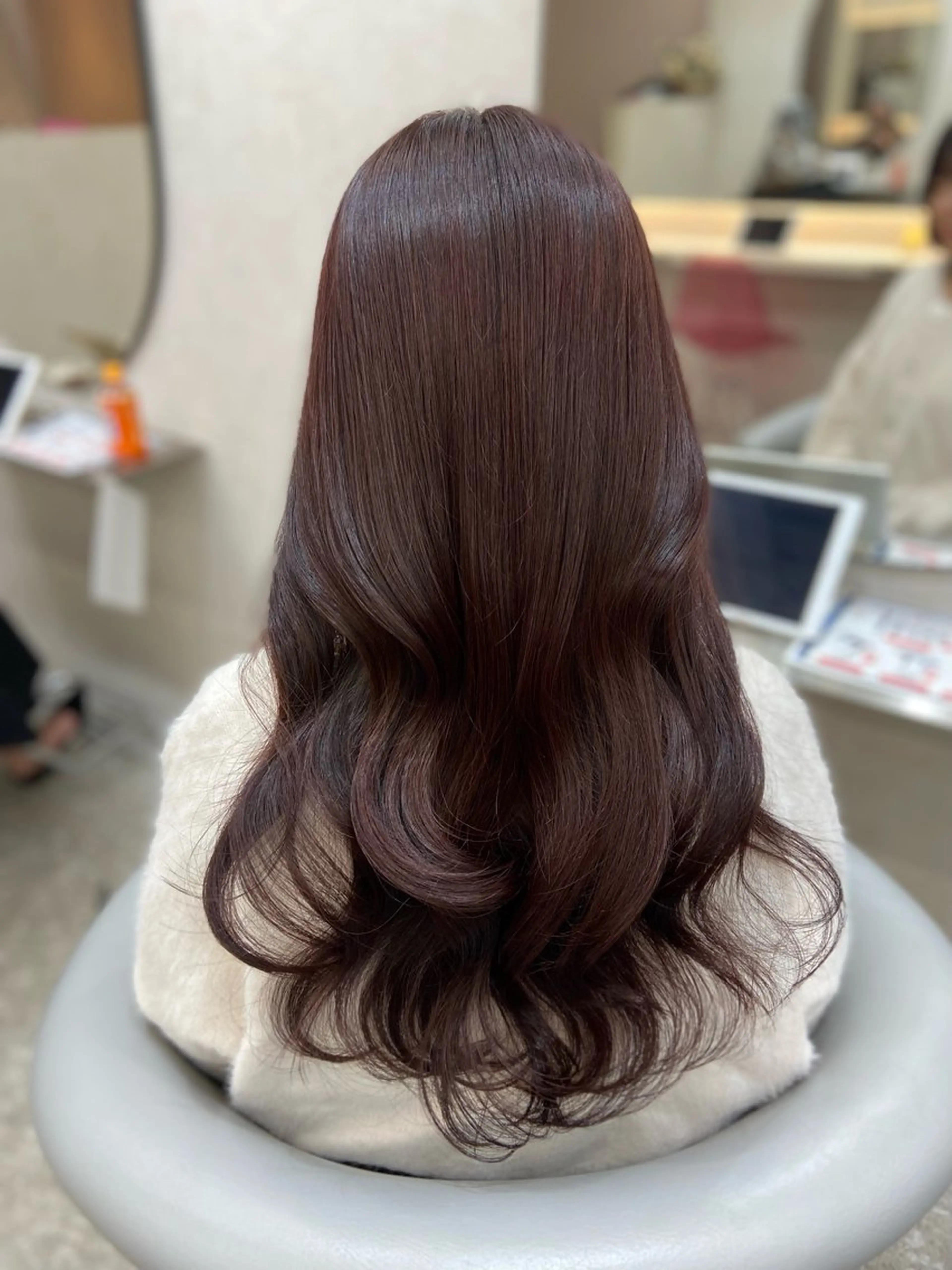 ロング カラー カット ヘアカラー トリートメント 新宿/韓国ヘア 中明度カラー/かやのヘアスタイル