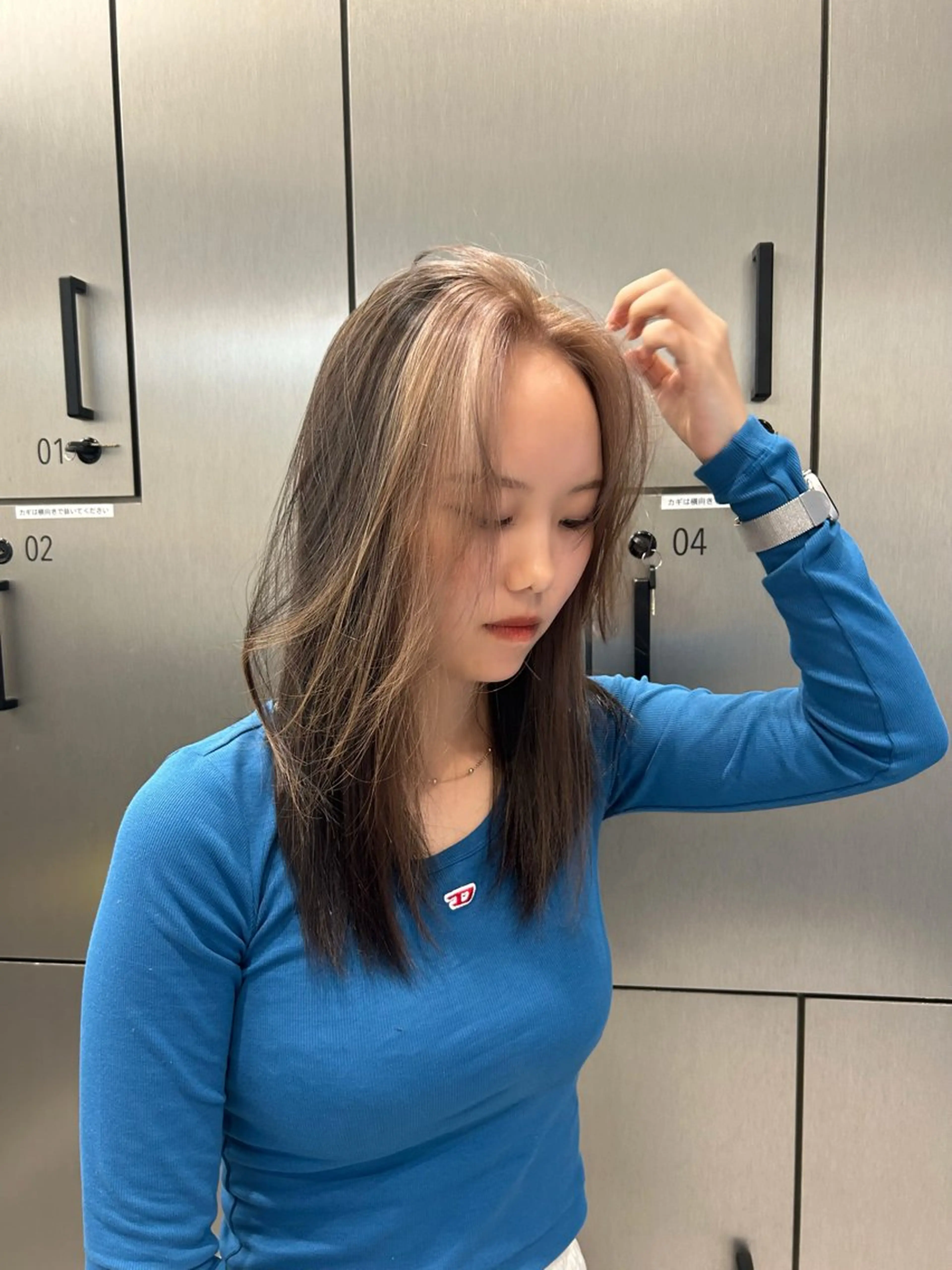 ロング ミストバング 大人レイヤー/艶美髪 🇺🇸TOMONAのヘアスタイル