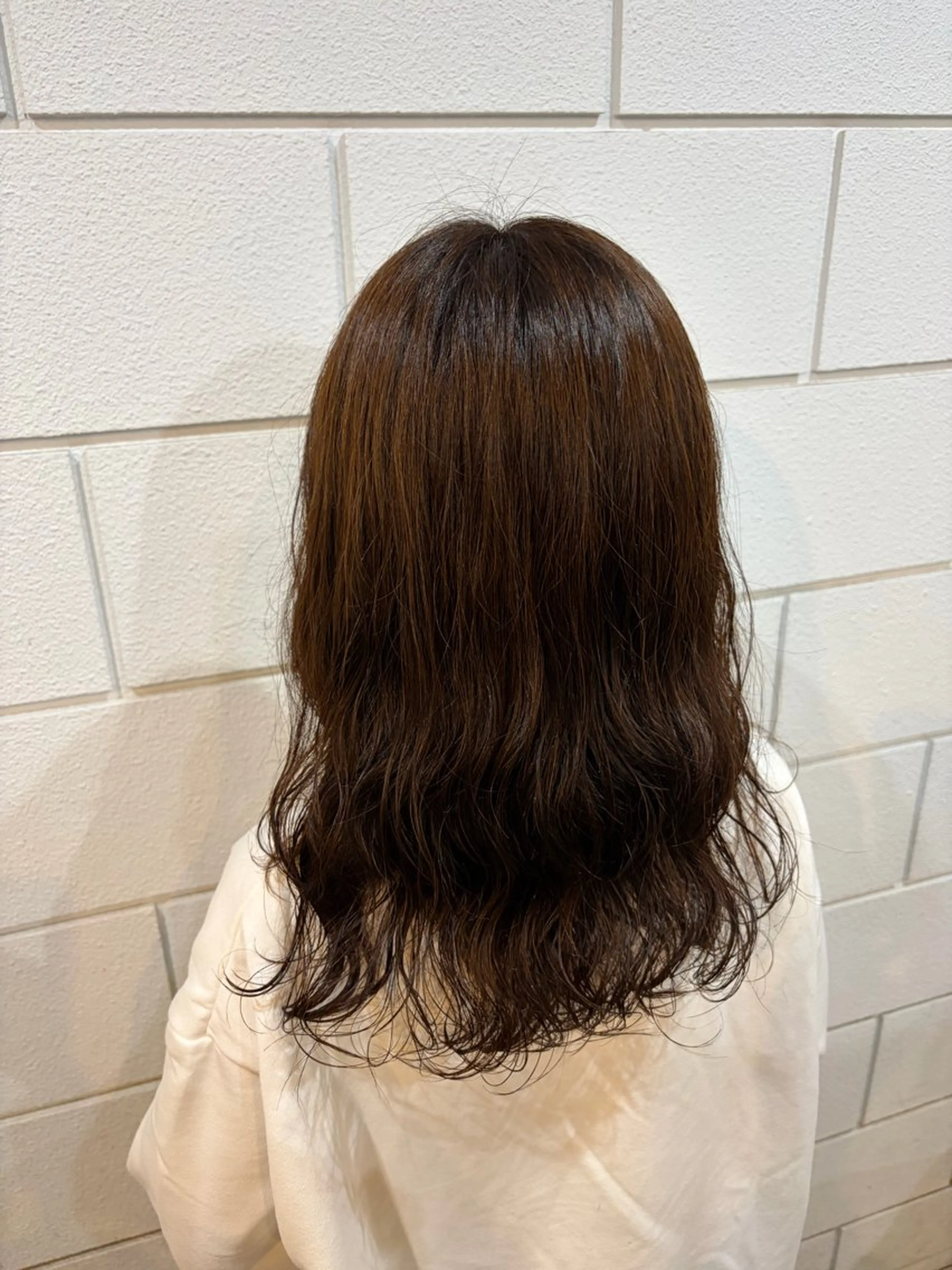 セミロング カラー ブラウンカラー ナチュラルブラウン ヘアカラー 土屋 梓咲のヘアスタイル