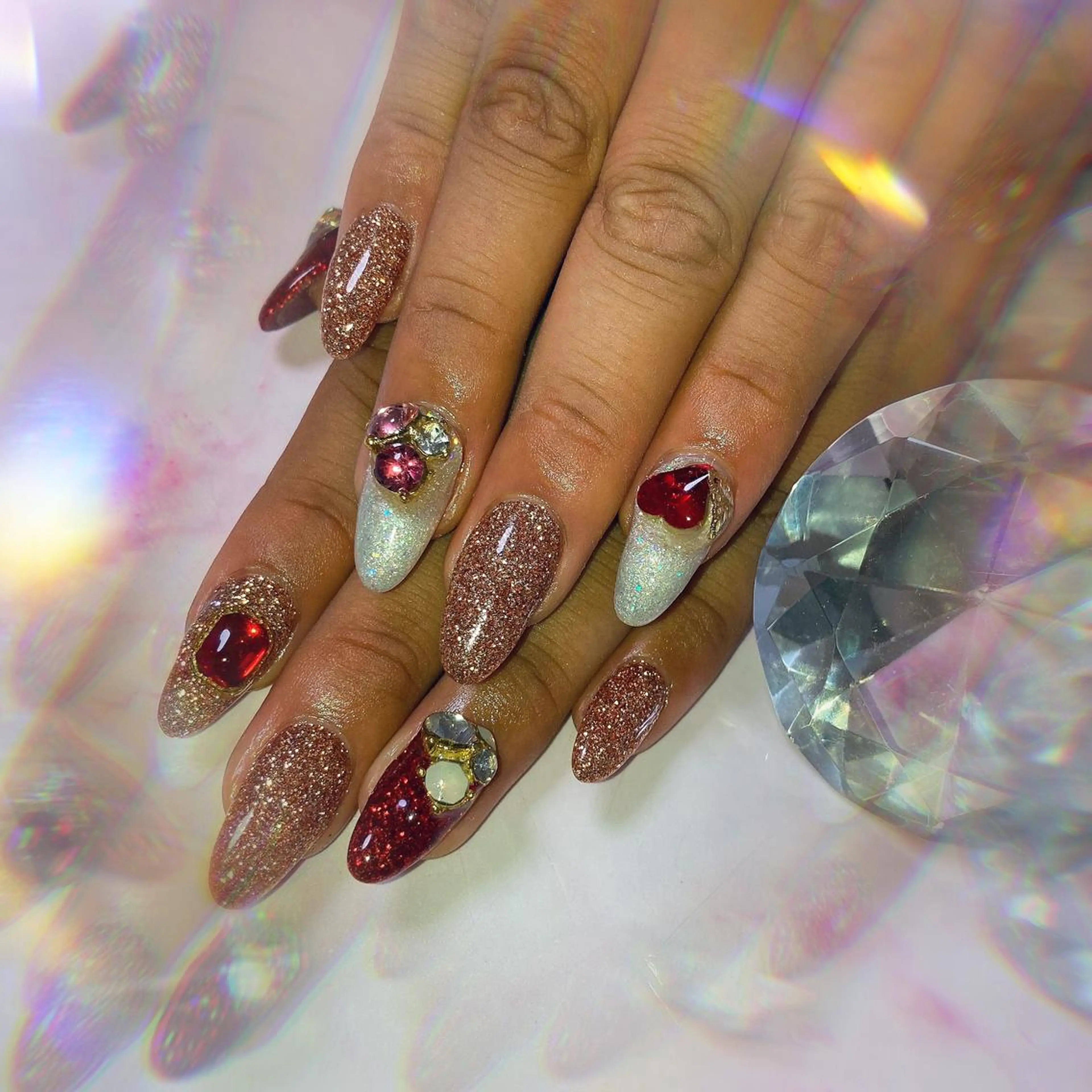 セミロング カラー キッズ ネイル ハンドネイル ハンドケア 💎ビューティサロン 湘南　RIRAN💎のネイルデザイン