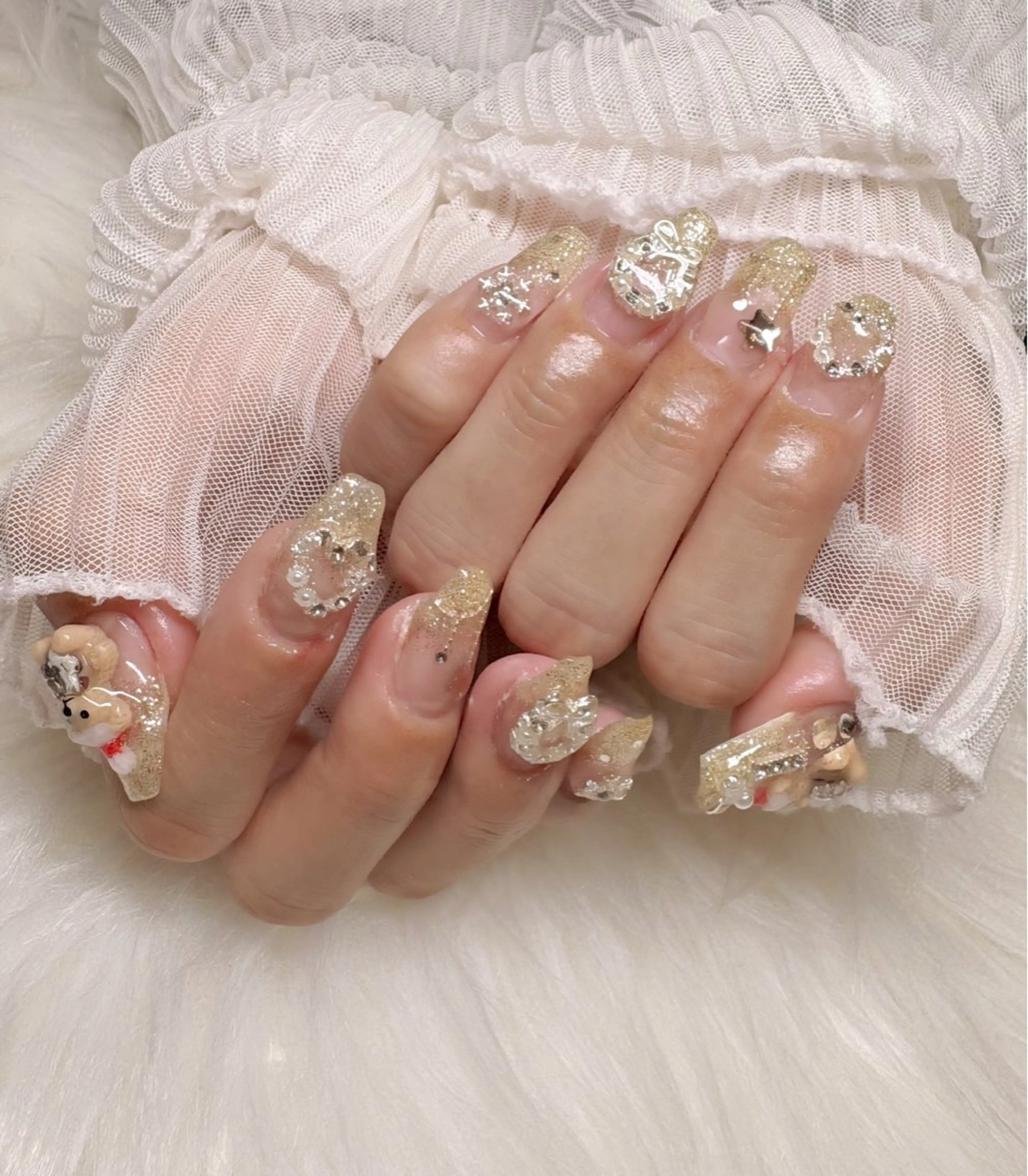 ネイル 冬ネイル クリスマス ハンドネイル Nail Salon macherieのネイルデザイン