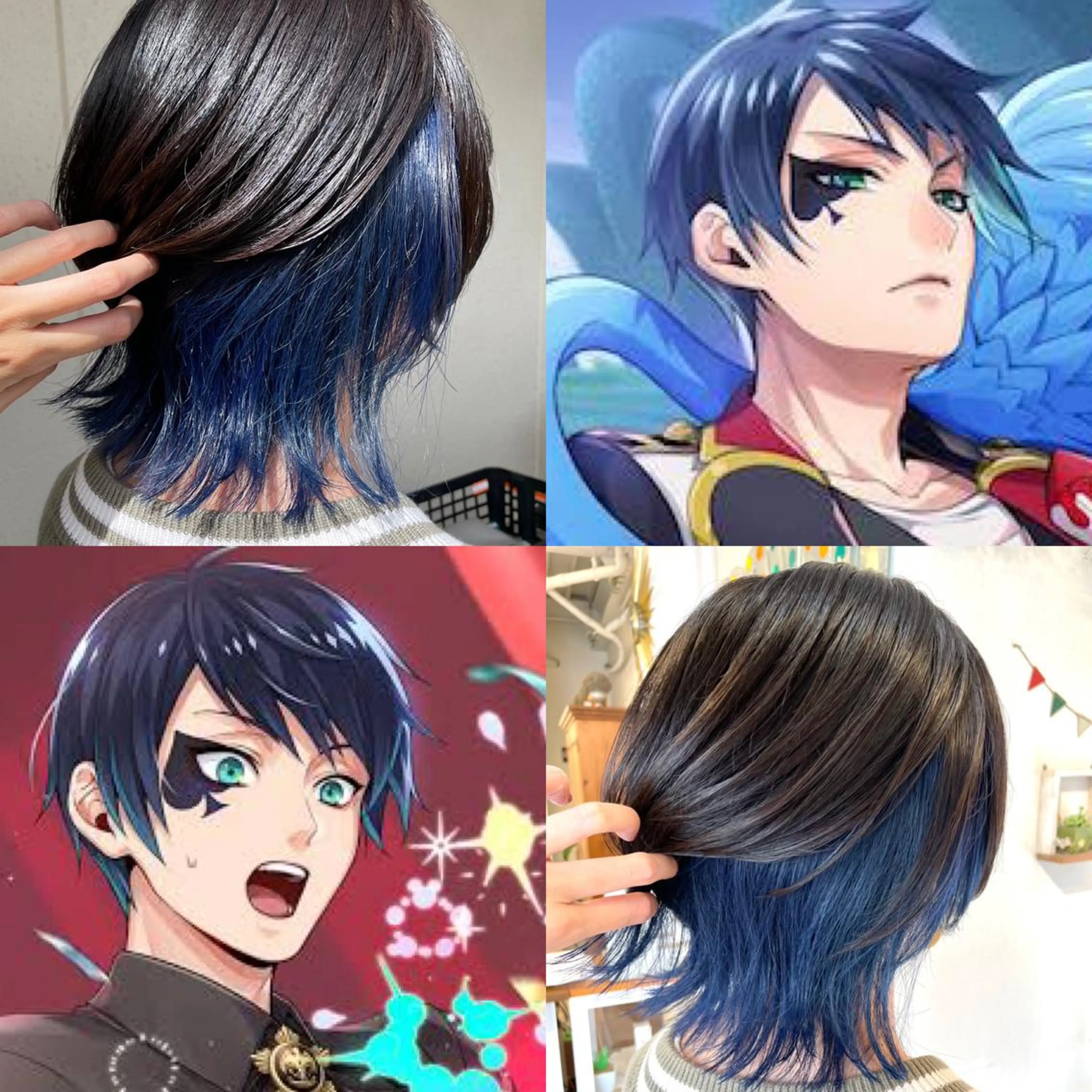 ショート カラー ブリーチ ケアブリーチ ダブルカラー インナーカラー ウルフカット カット ヘアカラー インナーカラー/推し ウルフ/アニメカラーのヘアスタイル