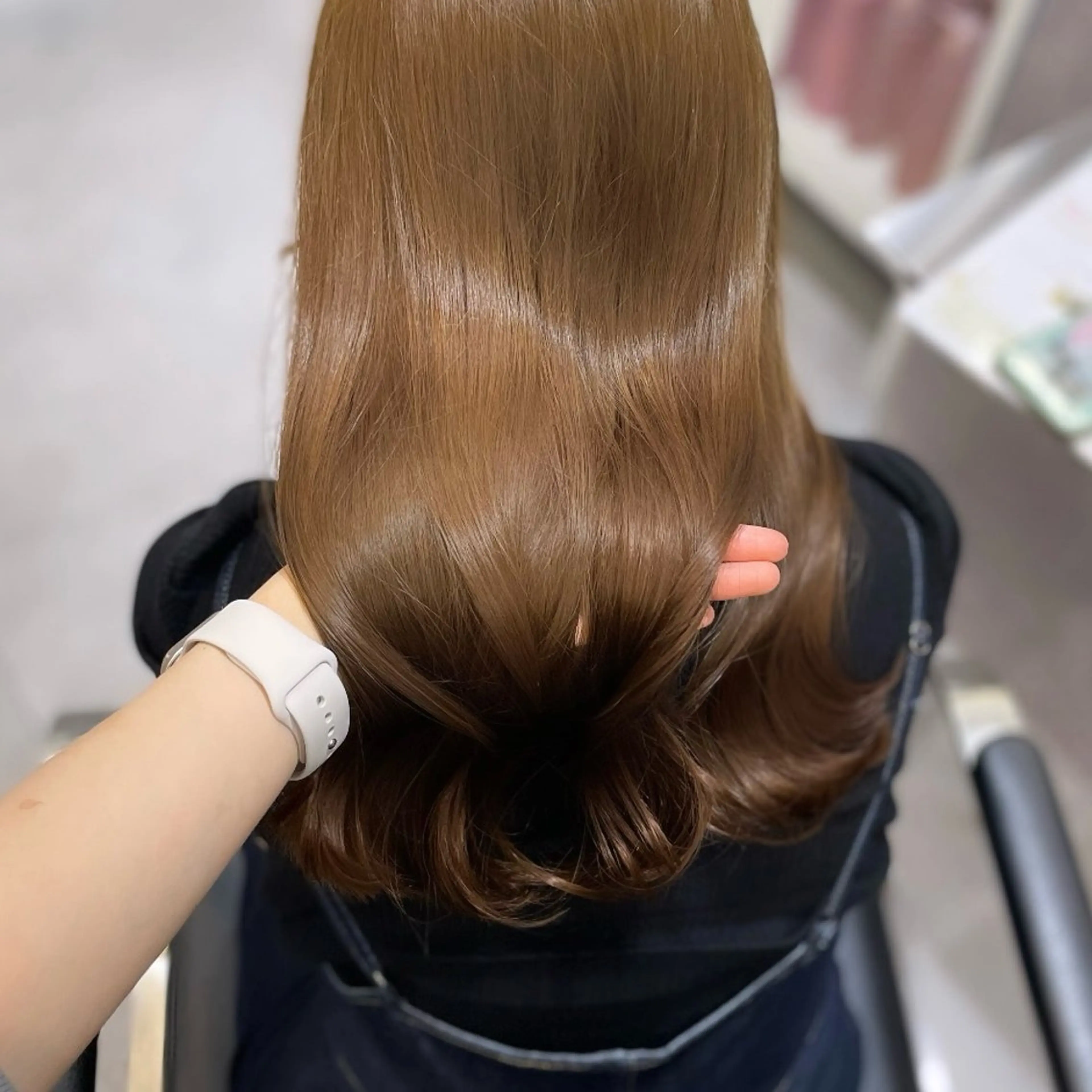 セミロング カラー ベージュカラー ヘアカラー Rui/透明感カラー 暖色/レイヤーカットのヘアスタイル