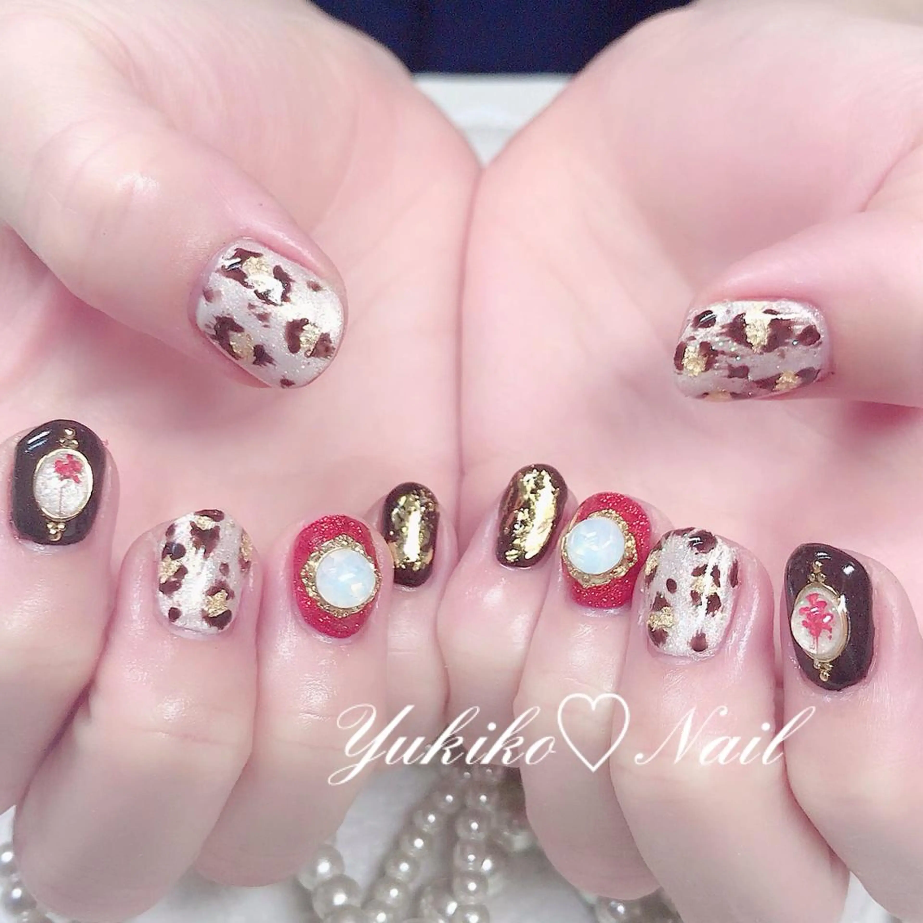 ネイル アニマル柄 持ち込み ユキコ ネイルのネイルデザイン