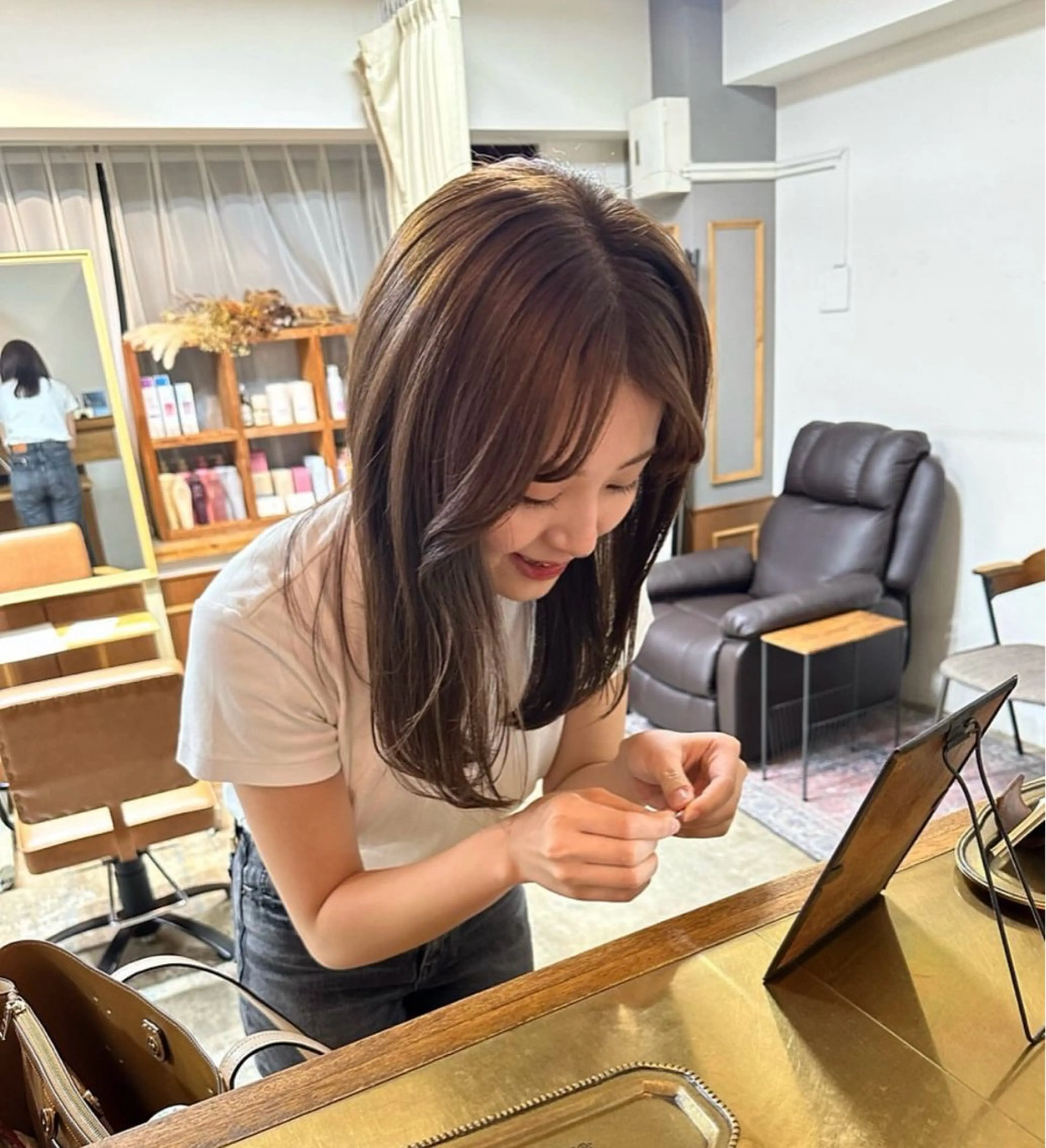 セミロング NAGISA 🎀透明感カラー🎀のヘアスタイル