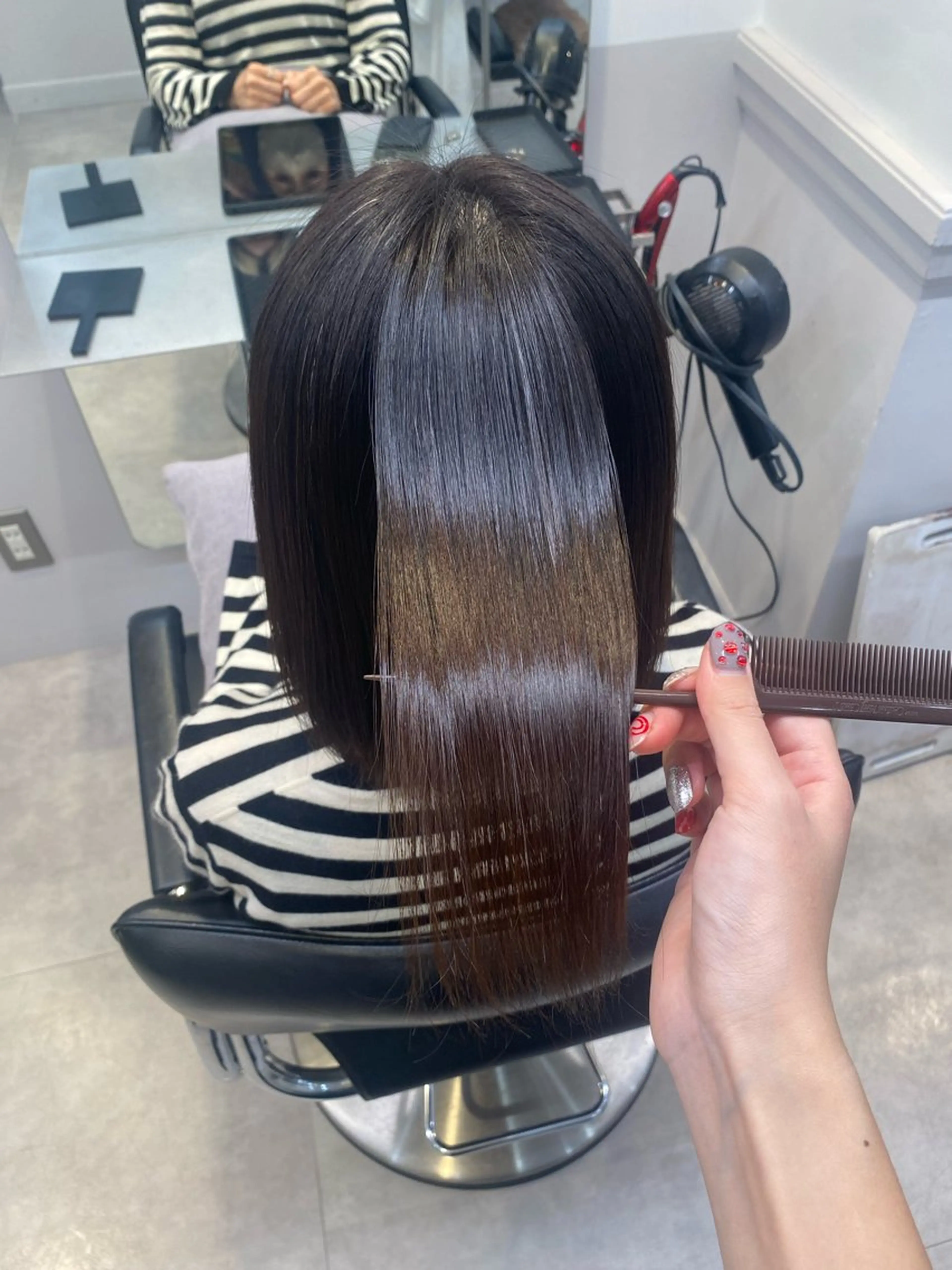 ミディアム ミディアムパーマ 縮毛矯正 💋sara/レイヤ ー/ショート【蔵前】のヘアスタイル